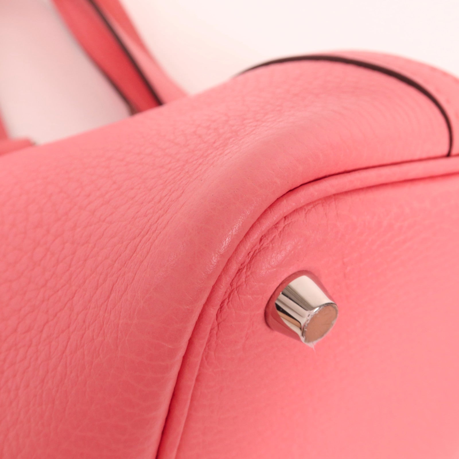 HERMES Clemence皮革Picotin PM銀扣手挽袋Rose Azalee