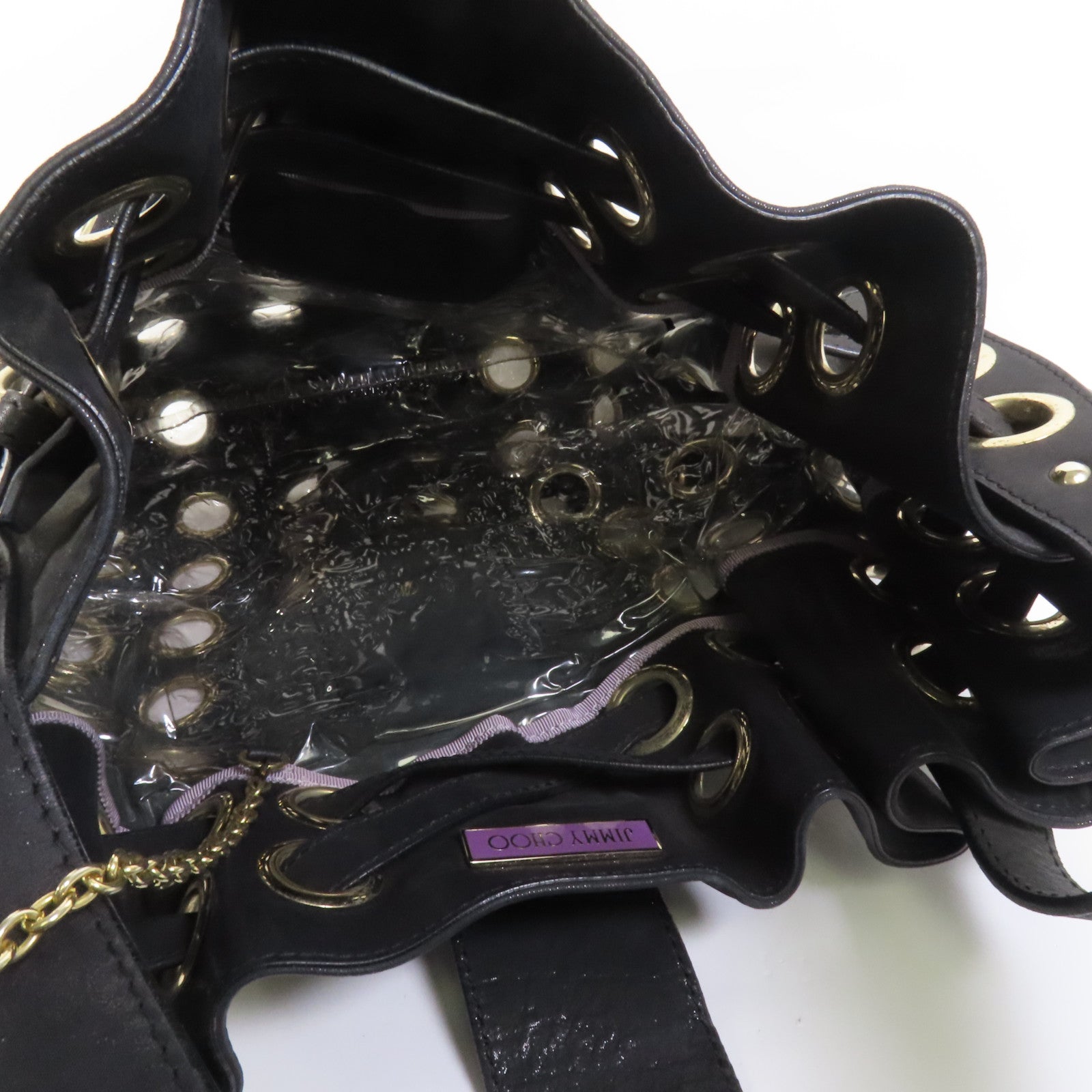 JIMMY CHOO 皮革Ramona Bag金扣肩背袋