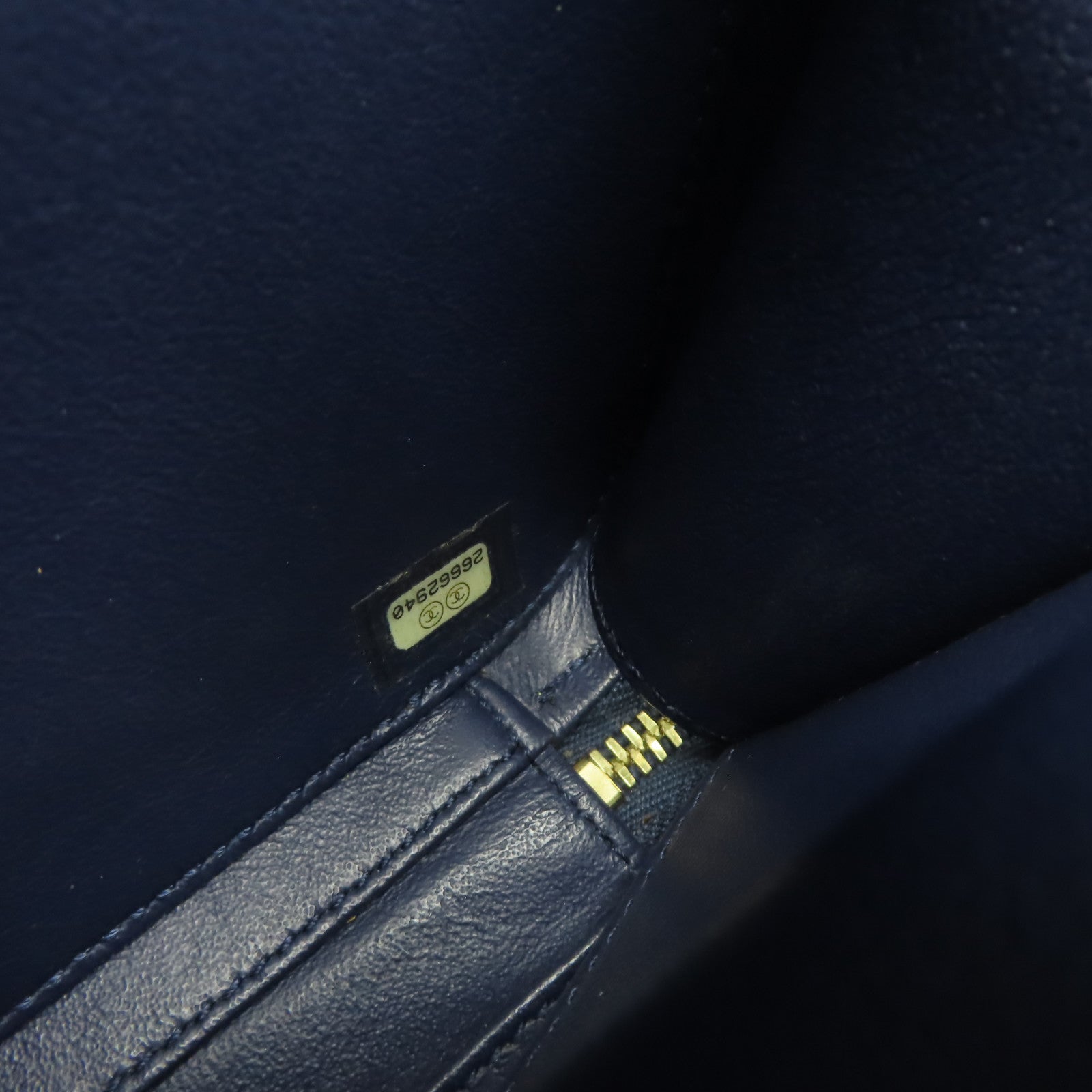 CHANEL 【激減優惠】斜紋軟呢/蛇皮皮革Vanity Case Medium 2Way Shoulder Bag金扣鏈帶手挽肩背兩用袋深藍色