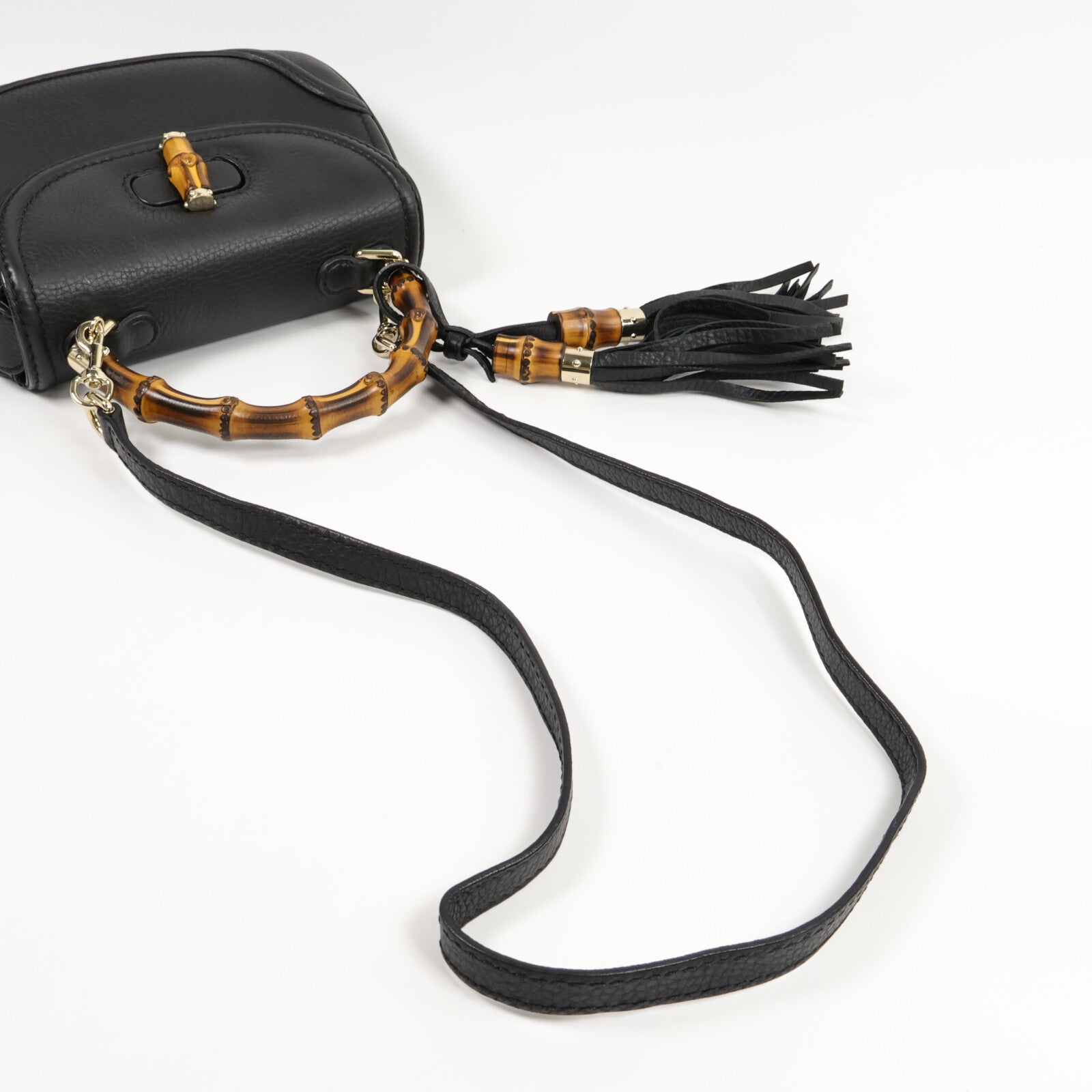 GUCCI 牛皮皮革New Bamboo手挽肩背兩用袋
