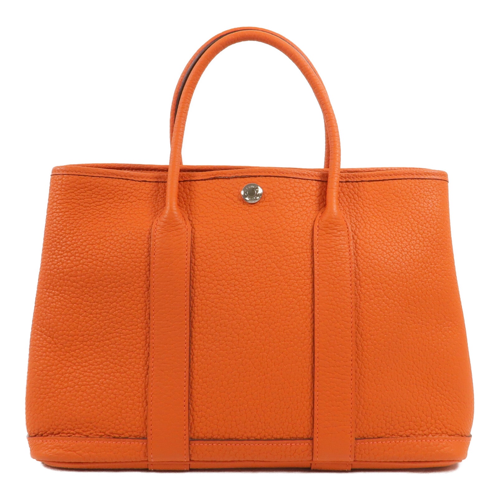 HERMES Negonda皮革Garden Party TPM手挽袋Orange H