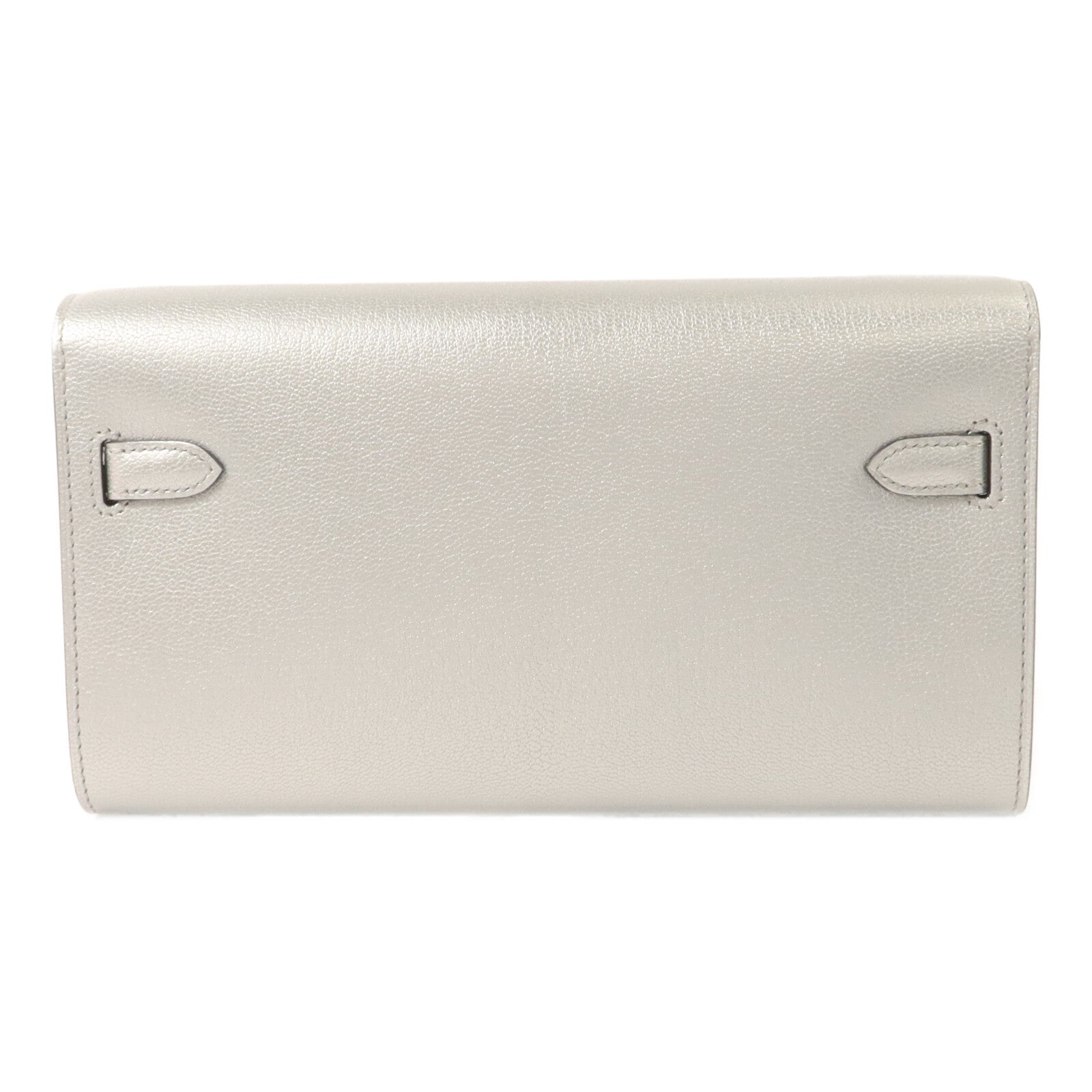 HERMES Chevre皮革Kelly To Go肩背袋Argent