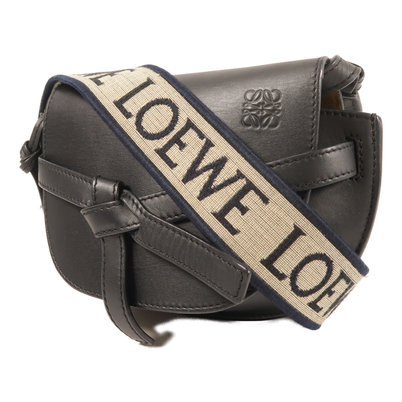 LOEWE 牛皮皮革Mini Gate金扣肩背袋
