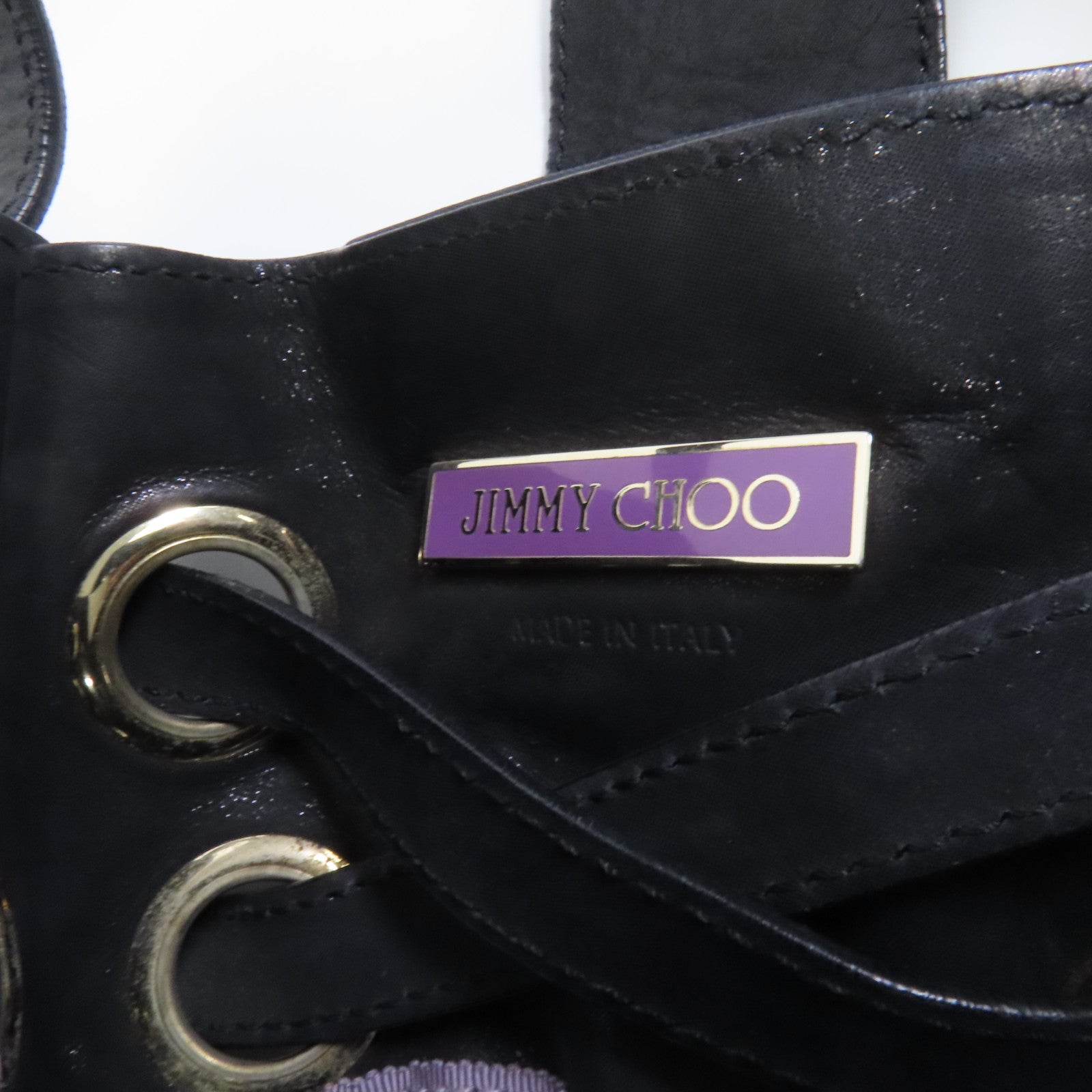 JIMMY CHOO 皮革Ramona Bag金扣肩背袋