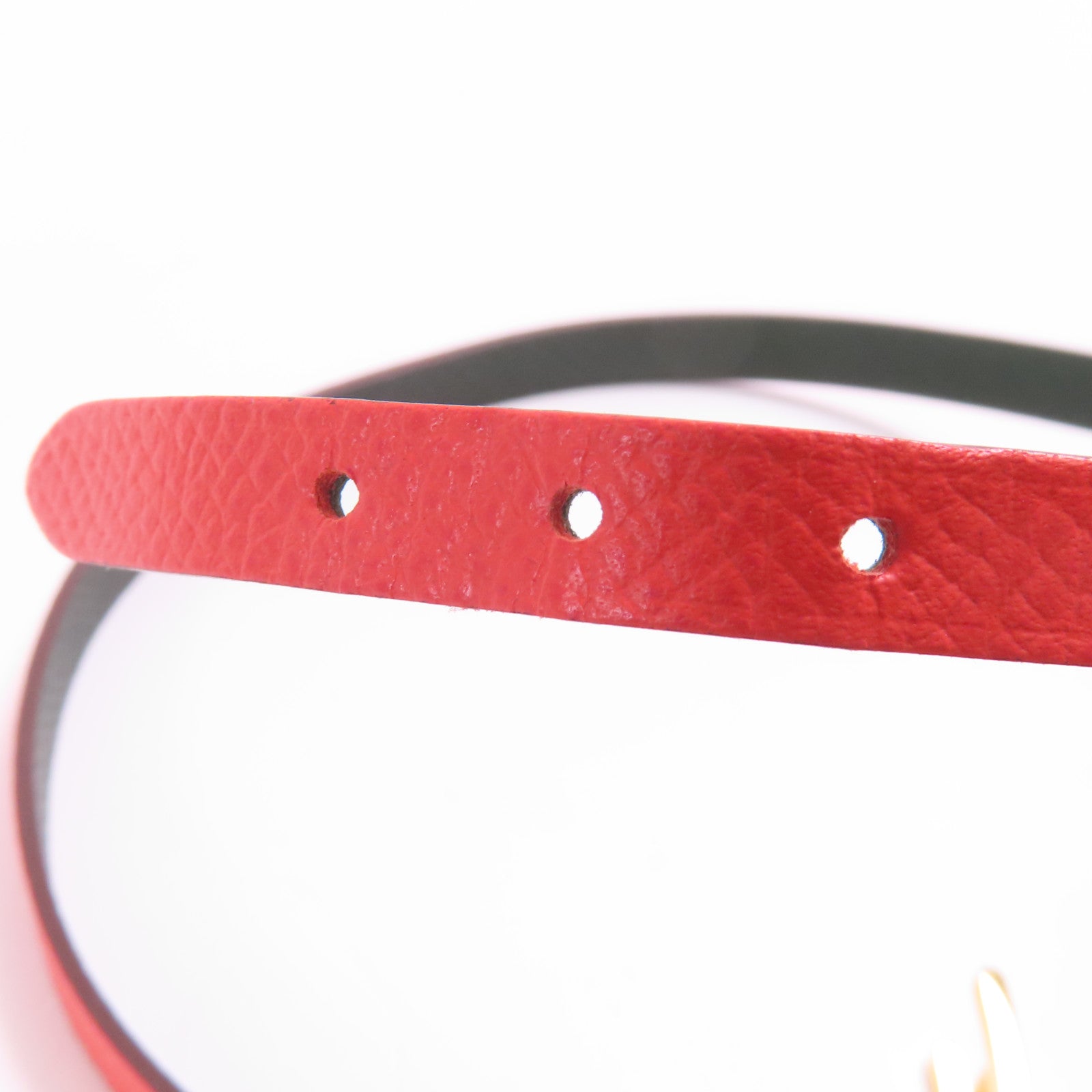 HERMES Epsom皮革Behapi Double Tour金扣手帶Rouge Casaque