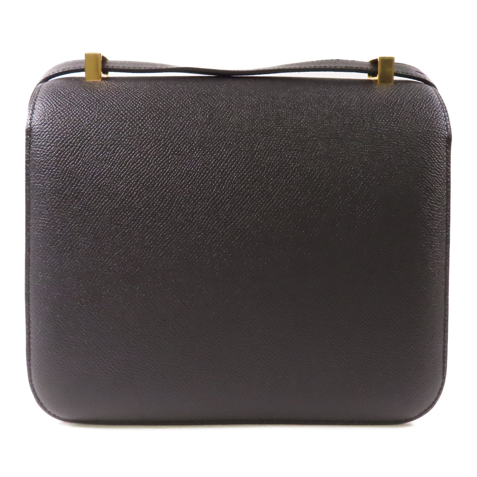 HERMES Epsom皮革Constance 24金扣肩背袋Noir