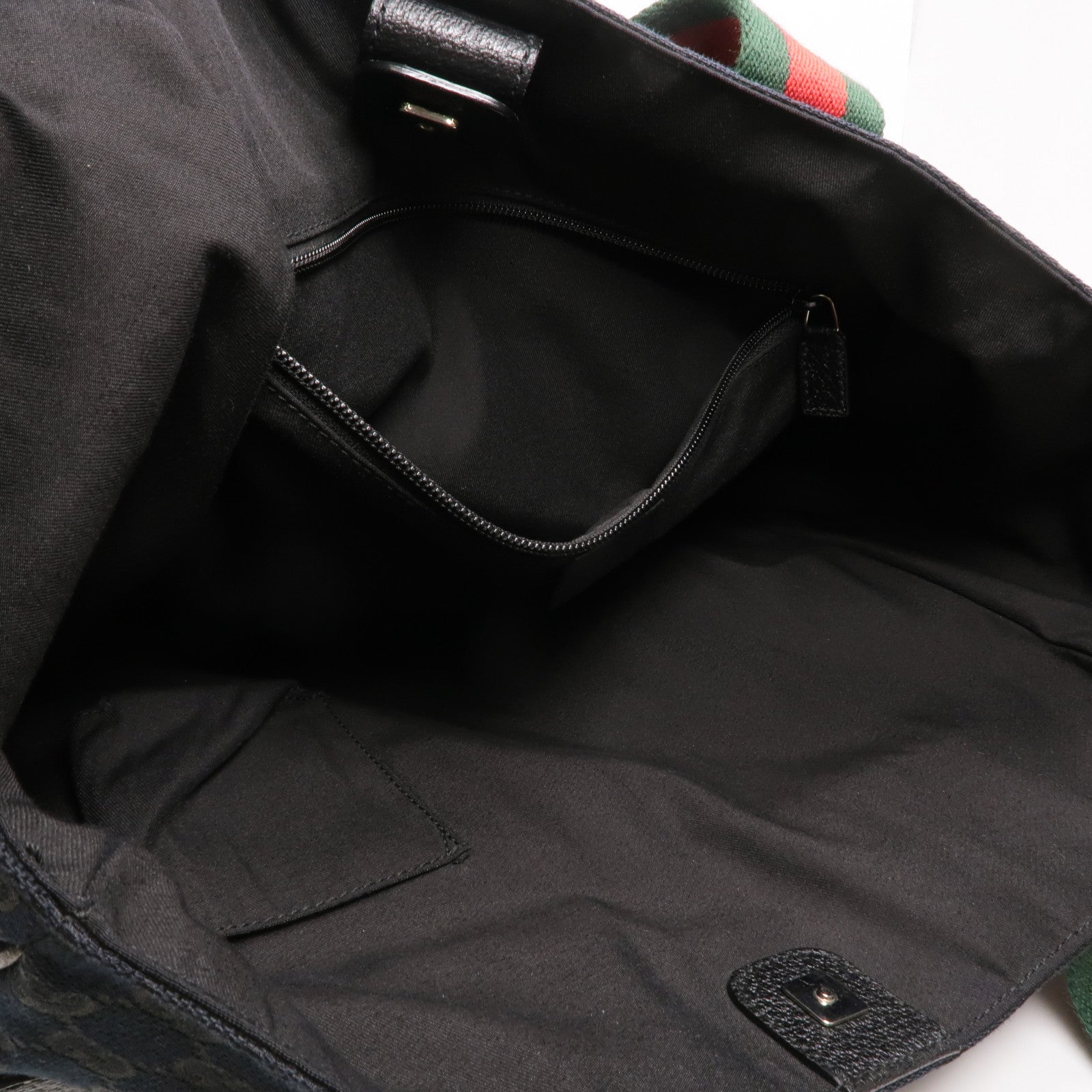 GUCCI 帆布Tote Bag銀扣手挽袋