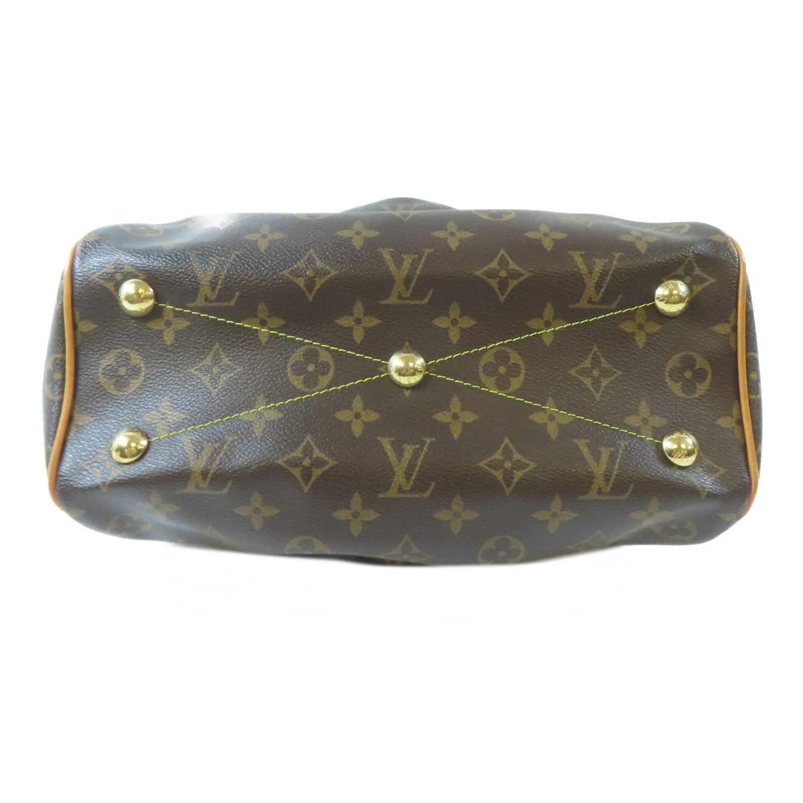 LOUIS VUITTON Monogram Tivoli PM金扣手挽袋啡色