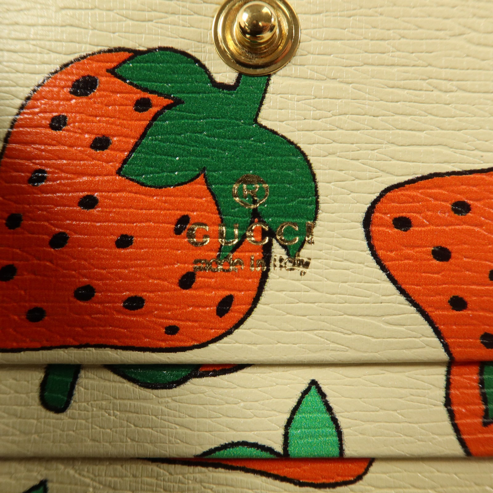 GUCCI 牛皮皮革Zumi Card Case Wallet金扣卡片套