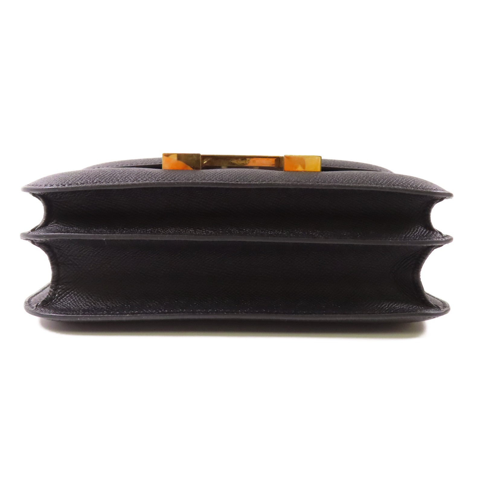HERMES Epsom皮革Constance 24金扣肩背袋Noir