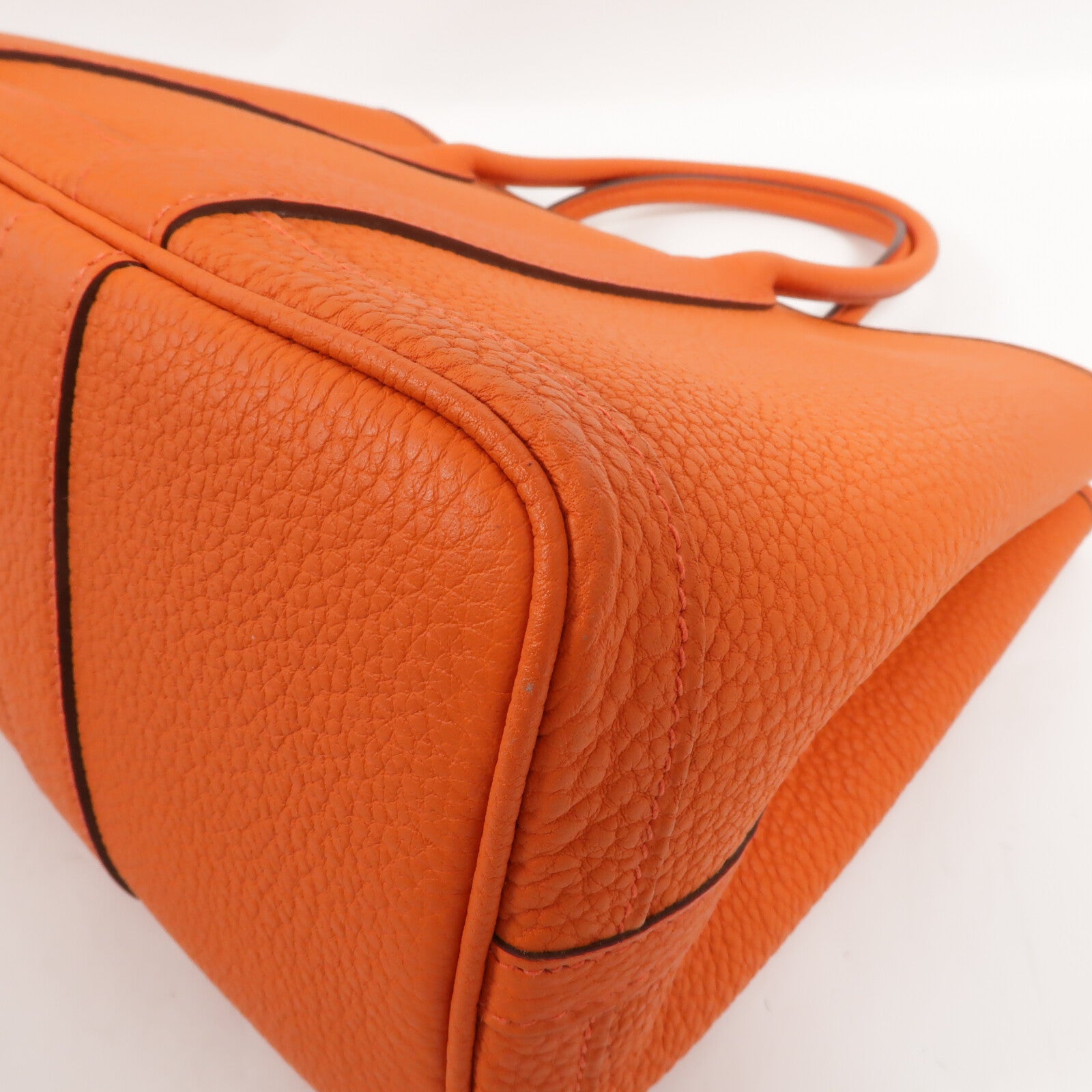 HERMES Negonda皮革Garden Party TPM手挽袋Orange H