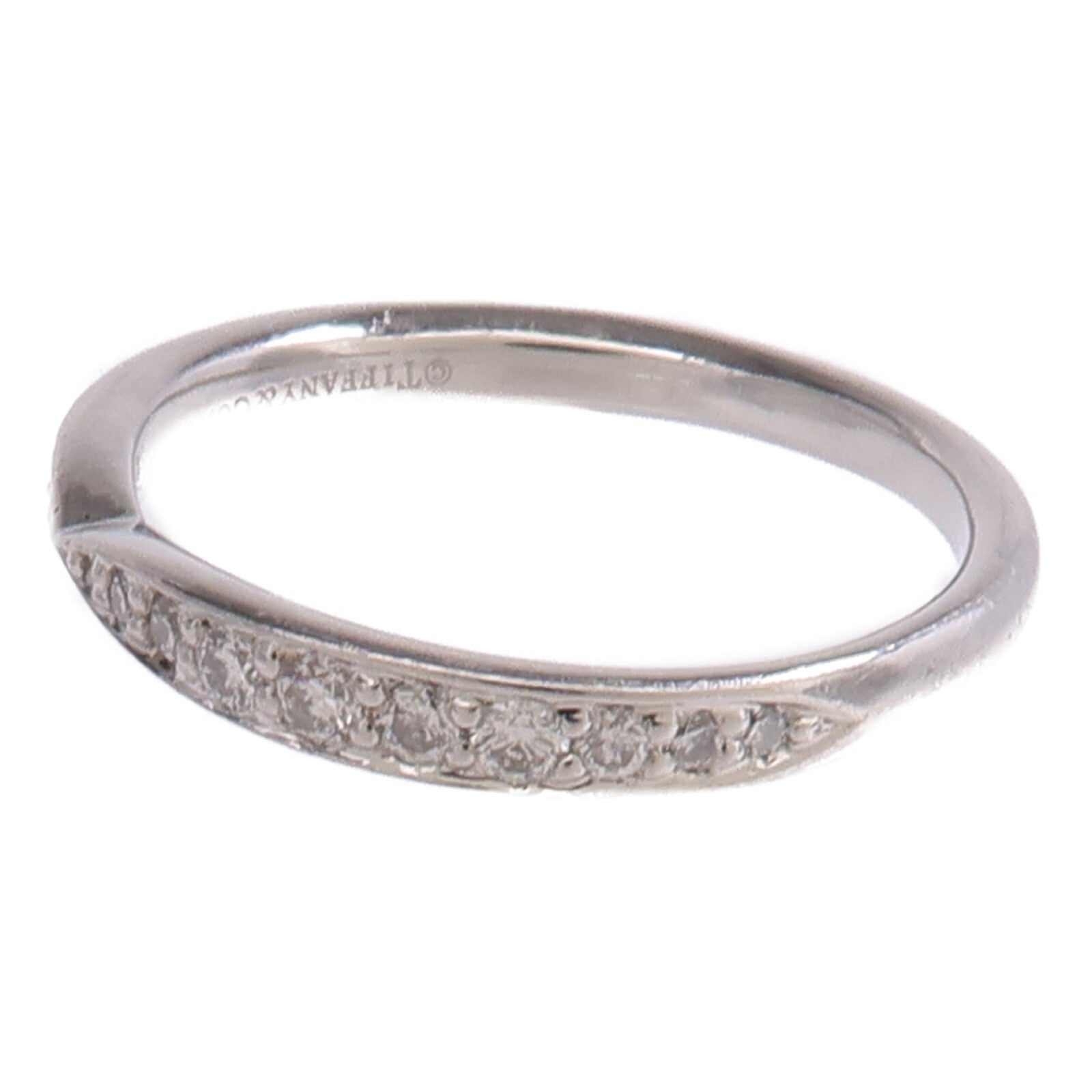 TIFFANY＆CO PT950鉑金Harmony Ring鑽石戒指
