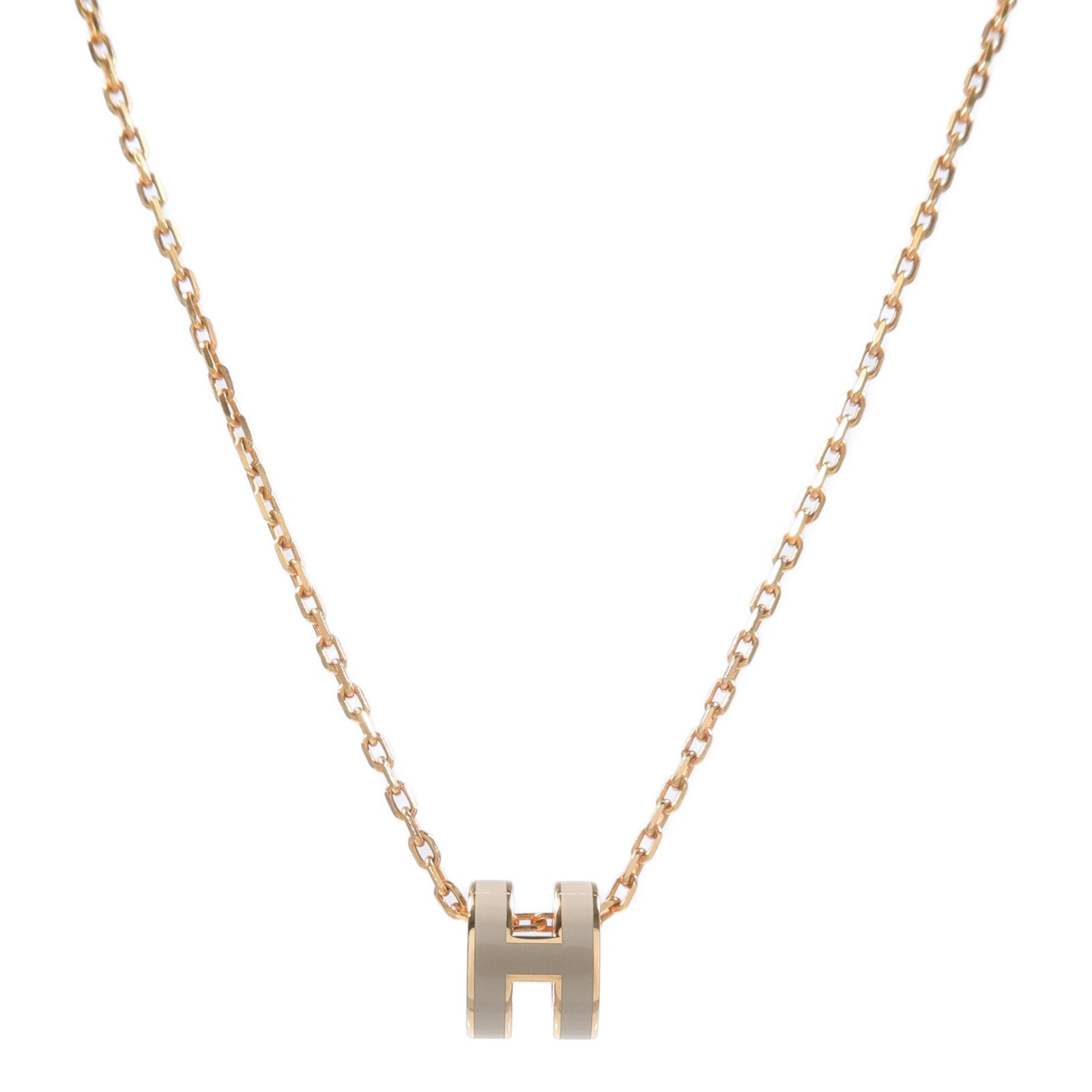 HERMES 金屬Mini Pop H Pendant項鍊Chai