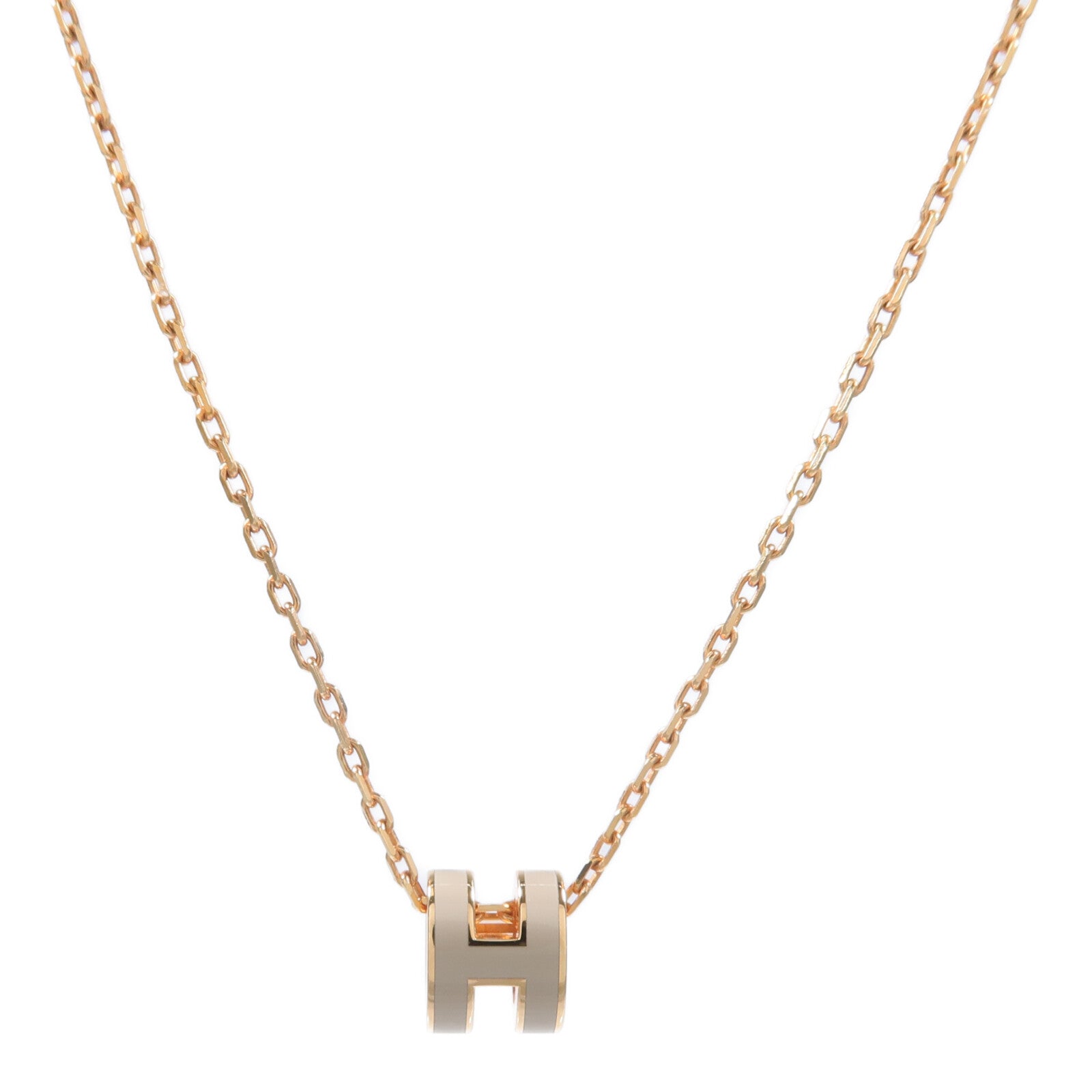 HERMES 金屬Mini Pop H Pendant項鍊Chai