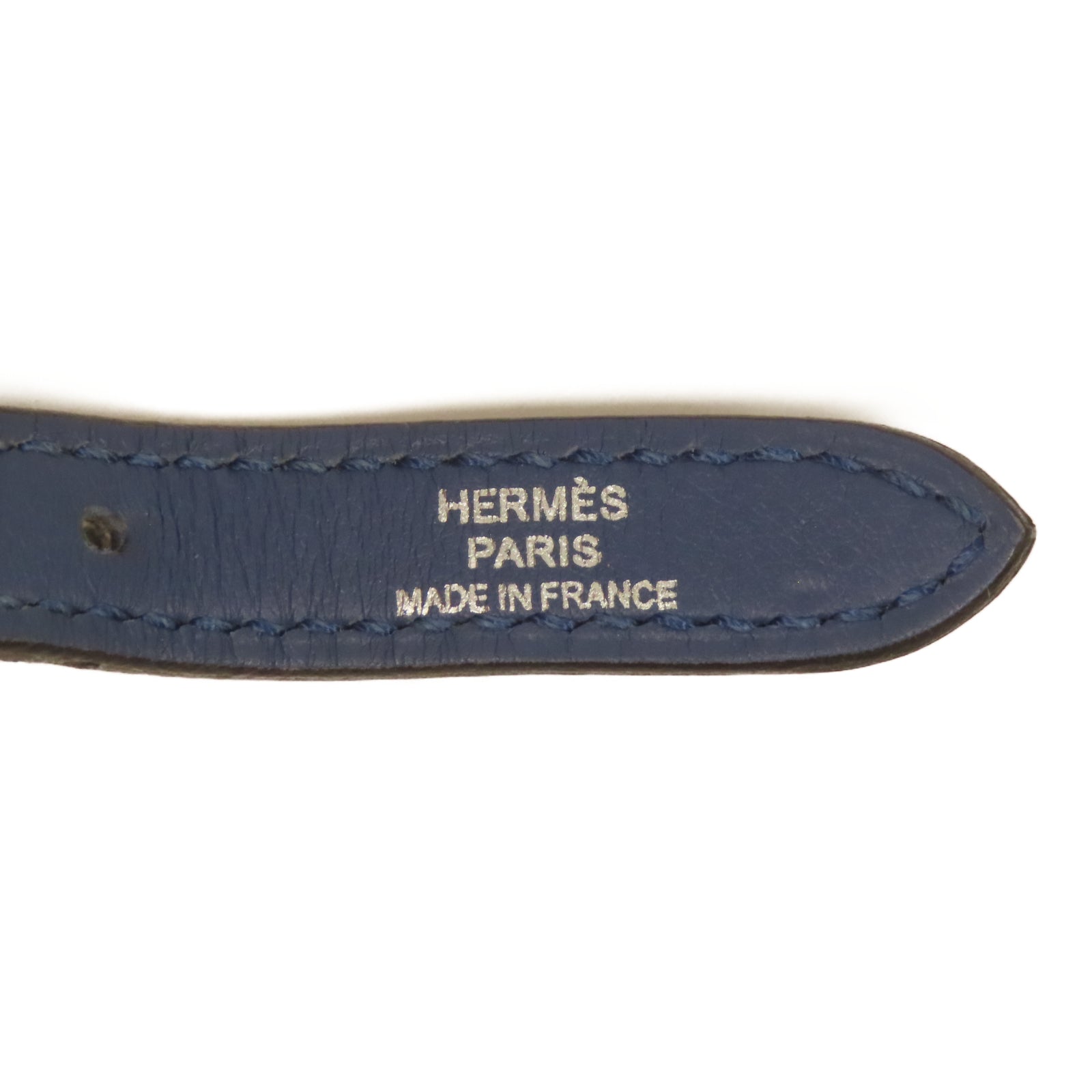 HERMES Swift皮革Mini Halzan Shoulder Bag銀扣肩背袋藍色