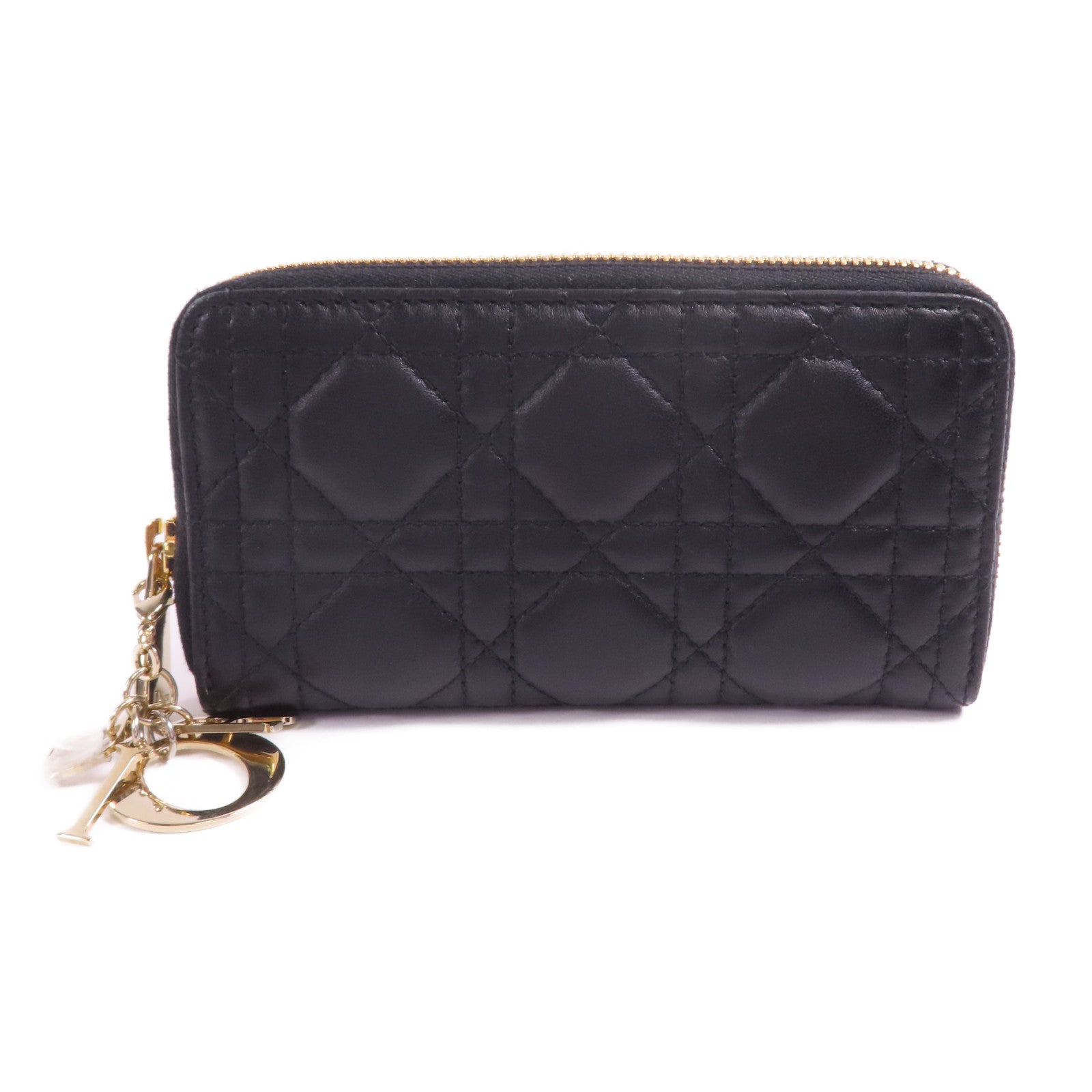 Dior 羊皮皮革Wallet金扣錢包