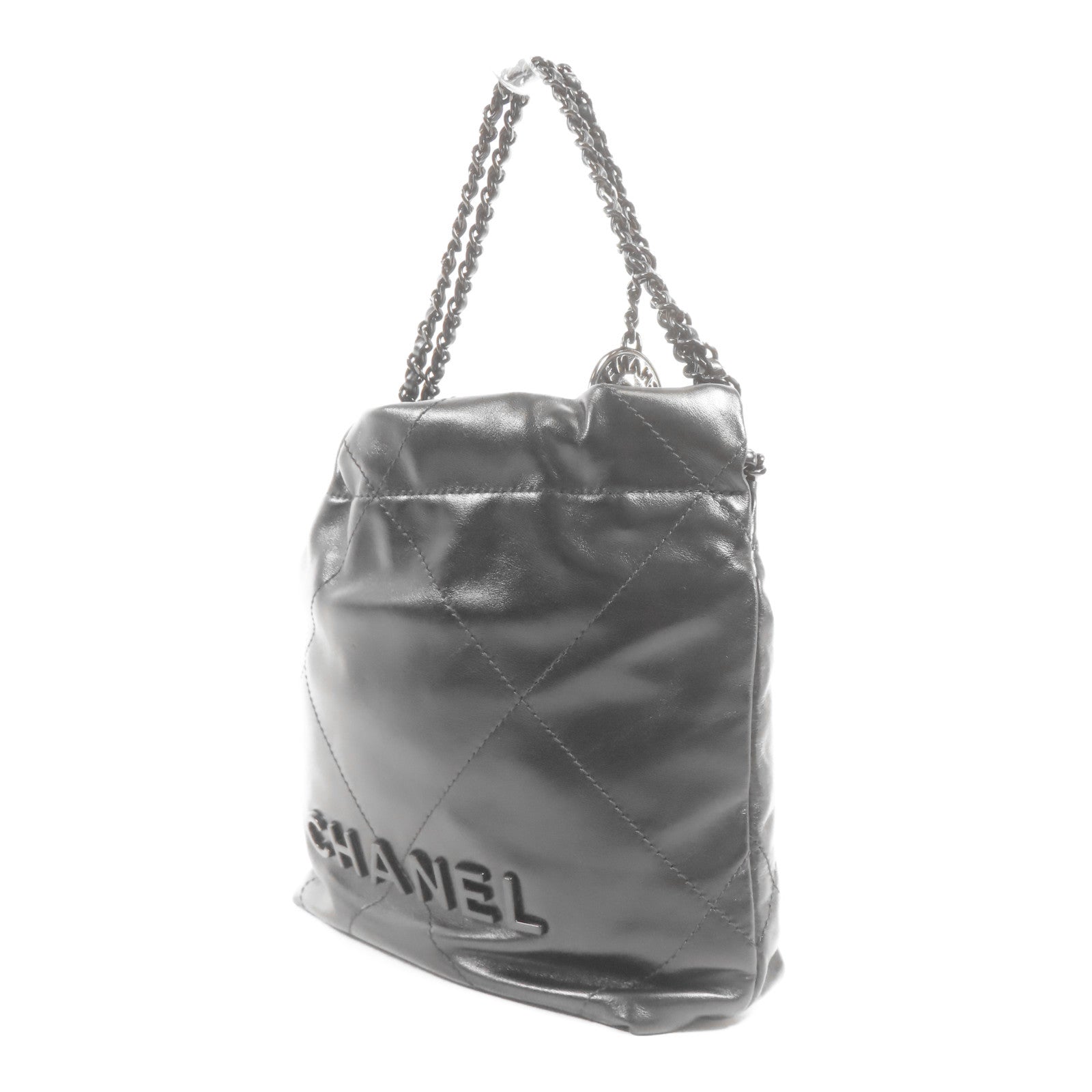 CHANEL 牛皮皮革Mini 22手挽肩背兩用袋