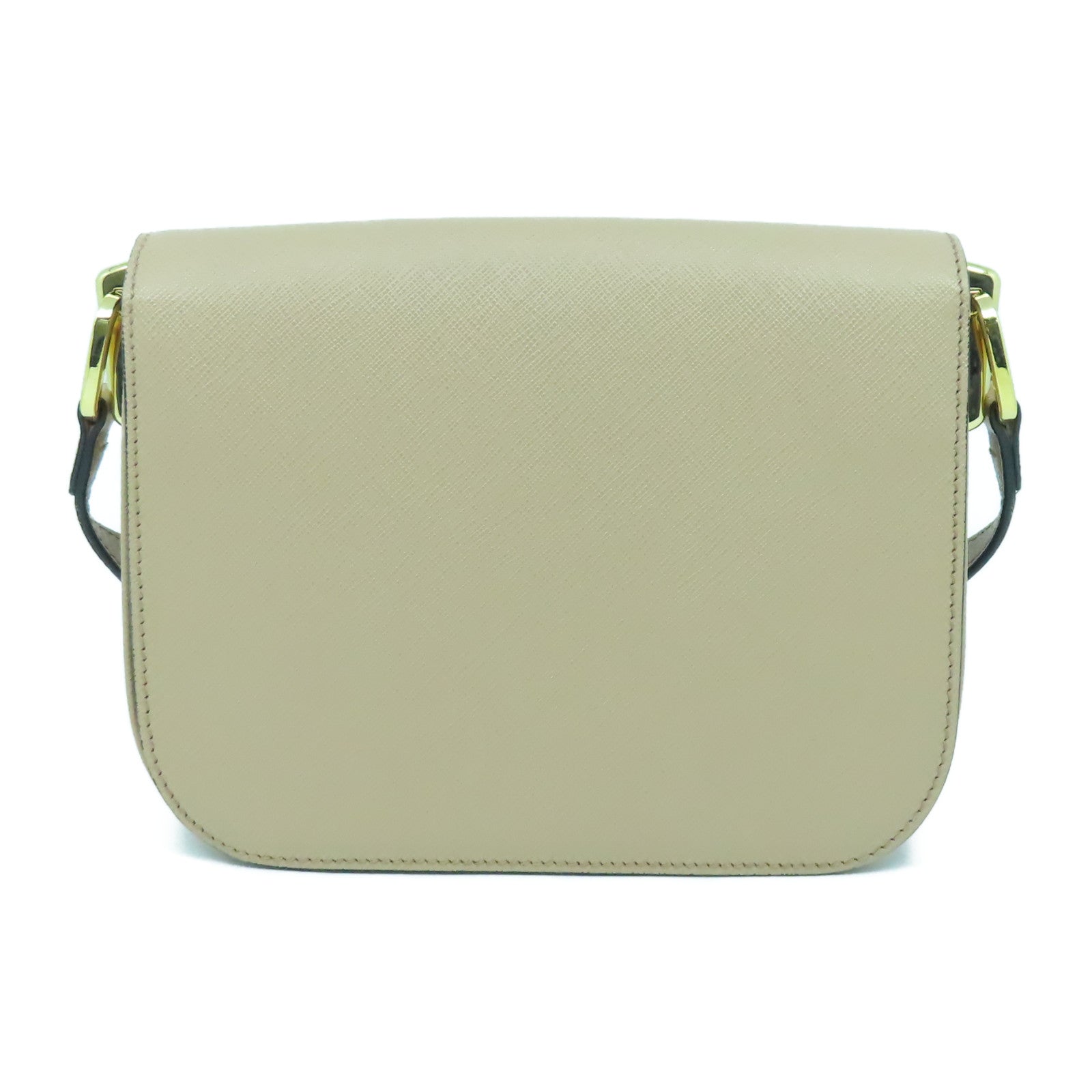 PRADA 【激減優惠】Saffiano皮革Shoulder Bag金扣肩背袋裸色