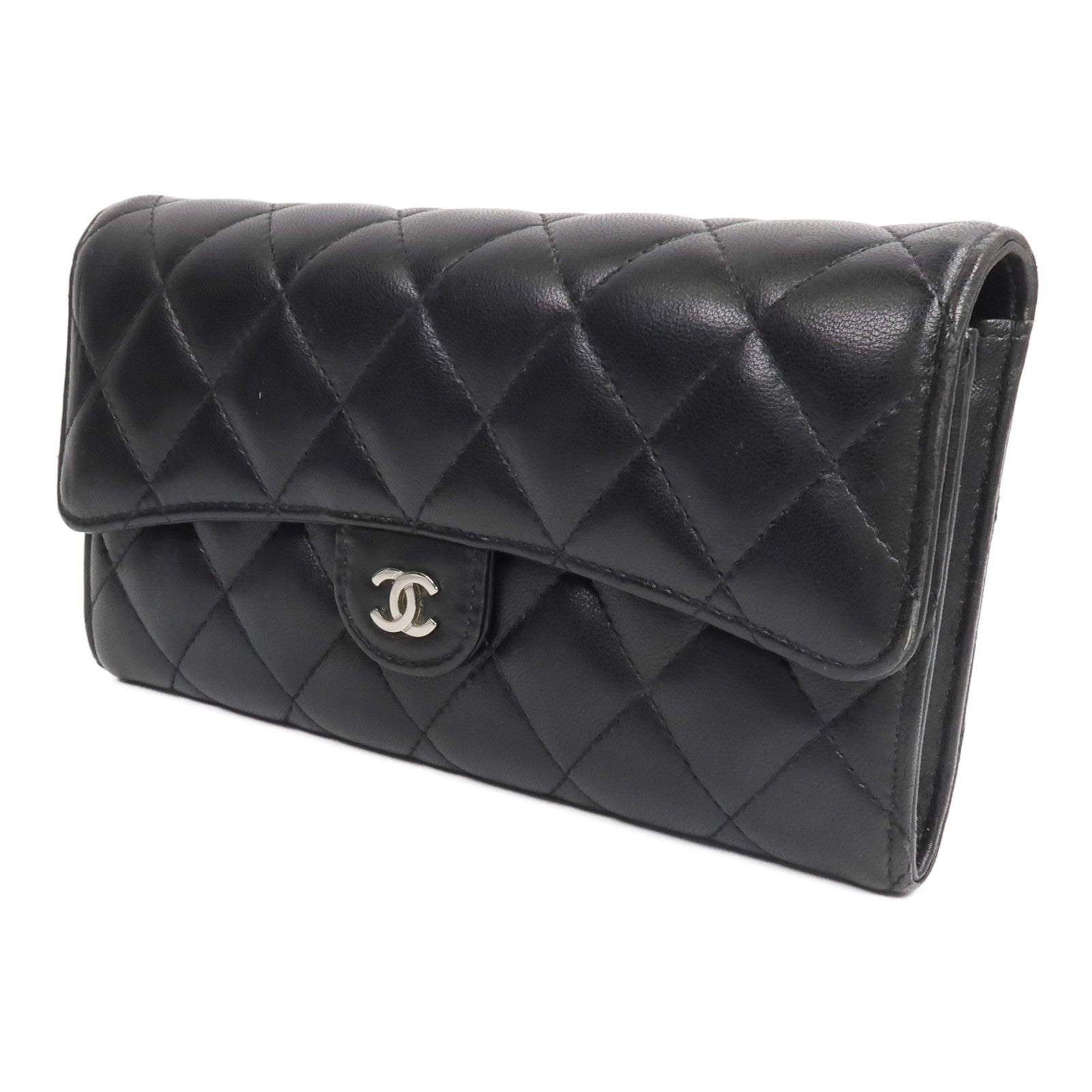 CHANEL 羊皮皮革Classic Long Flap Wallet長錢包