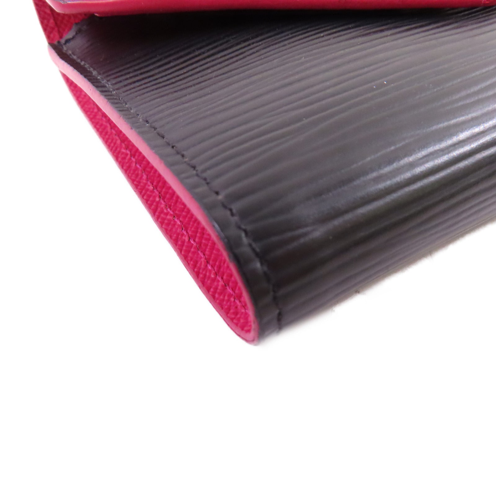 LOUIS VUITTON Epi Leather Victorine Small Wallet銀扣短錢包黑色/粉紅色