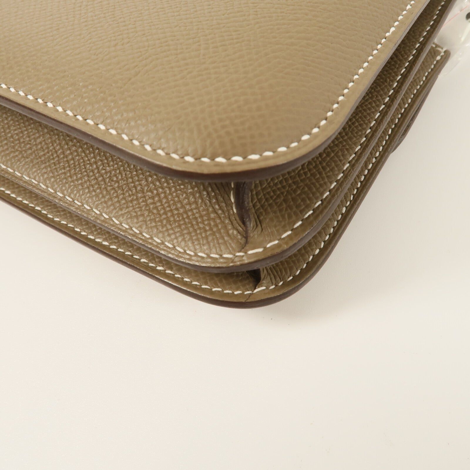 HERMES Epsom皮革Constance Mini肩背袋Etoupe