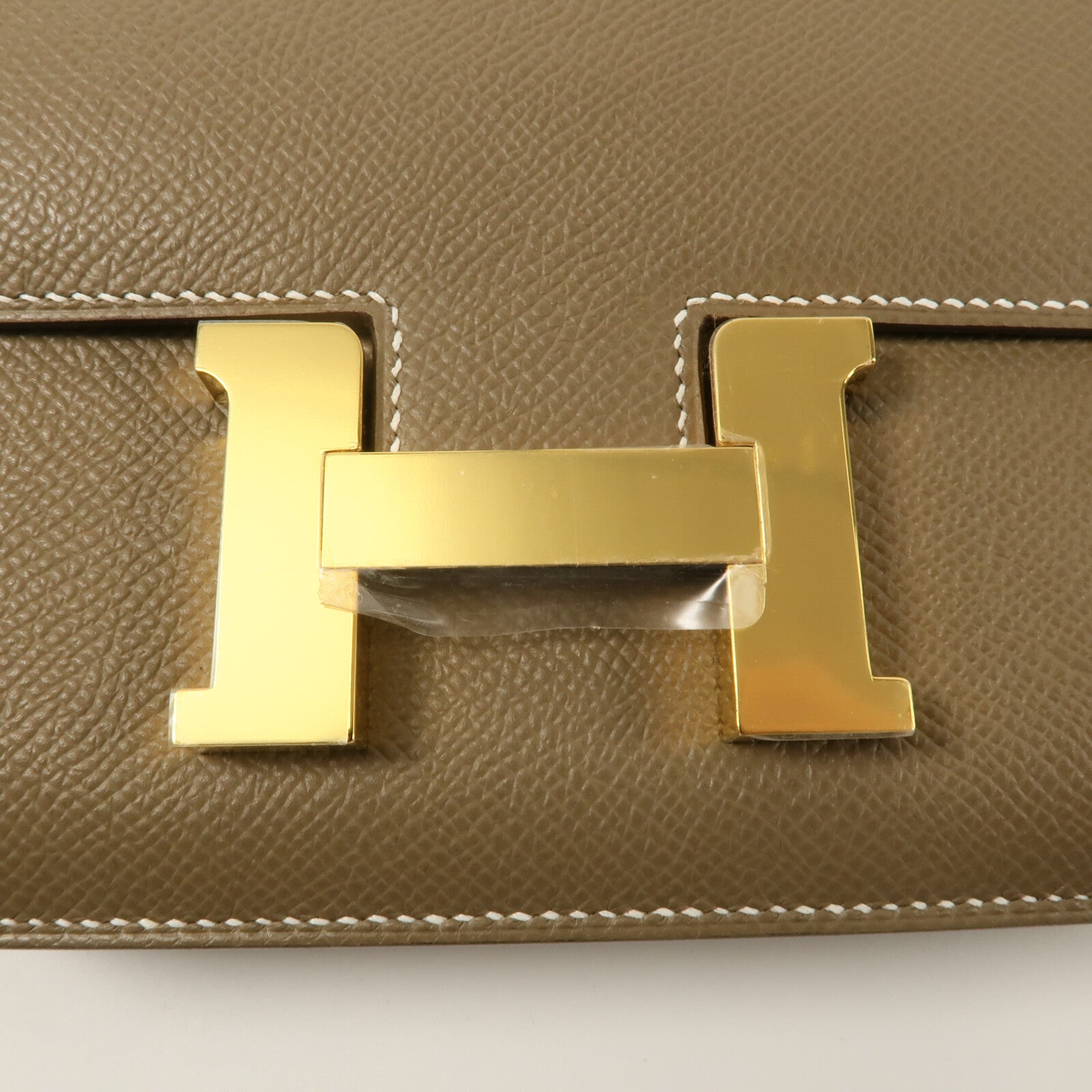 HERMES Epsom皮革Constance Mini肩背袋Etoupe