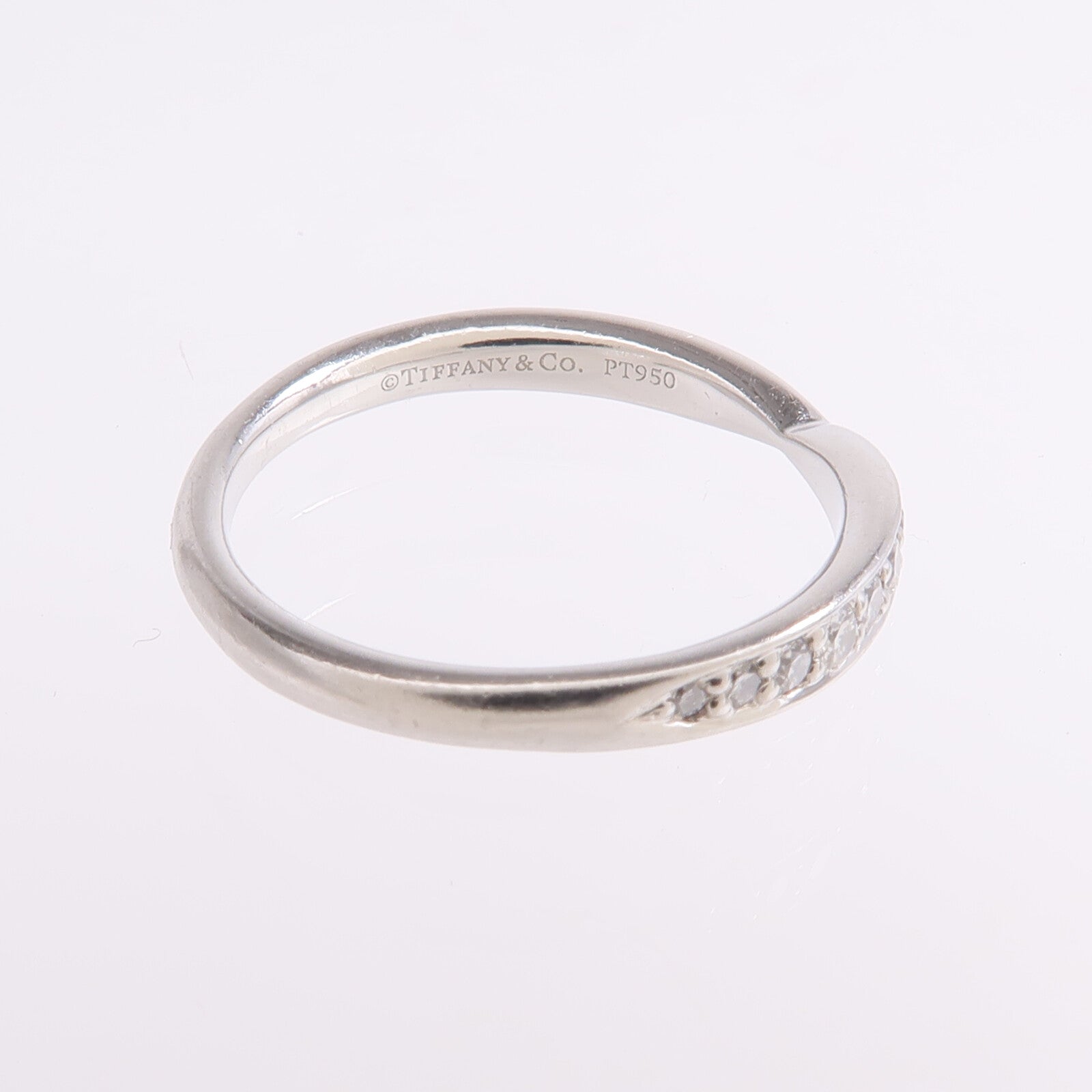 TIFFANY＆CO PT950鉑金Harmony Ring鑽石戒指