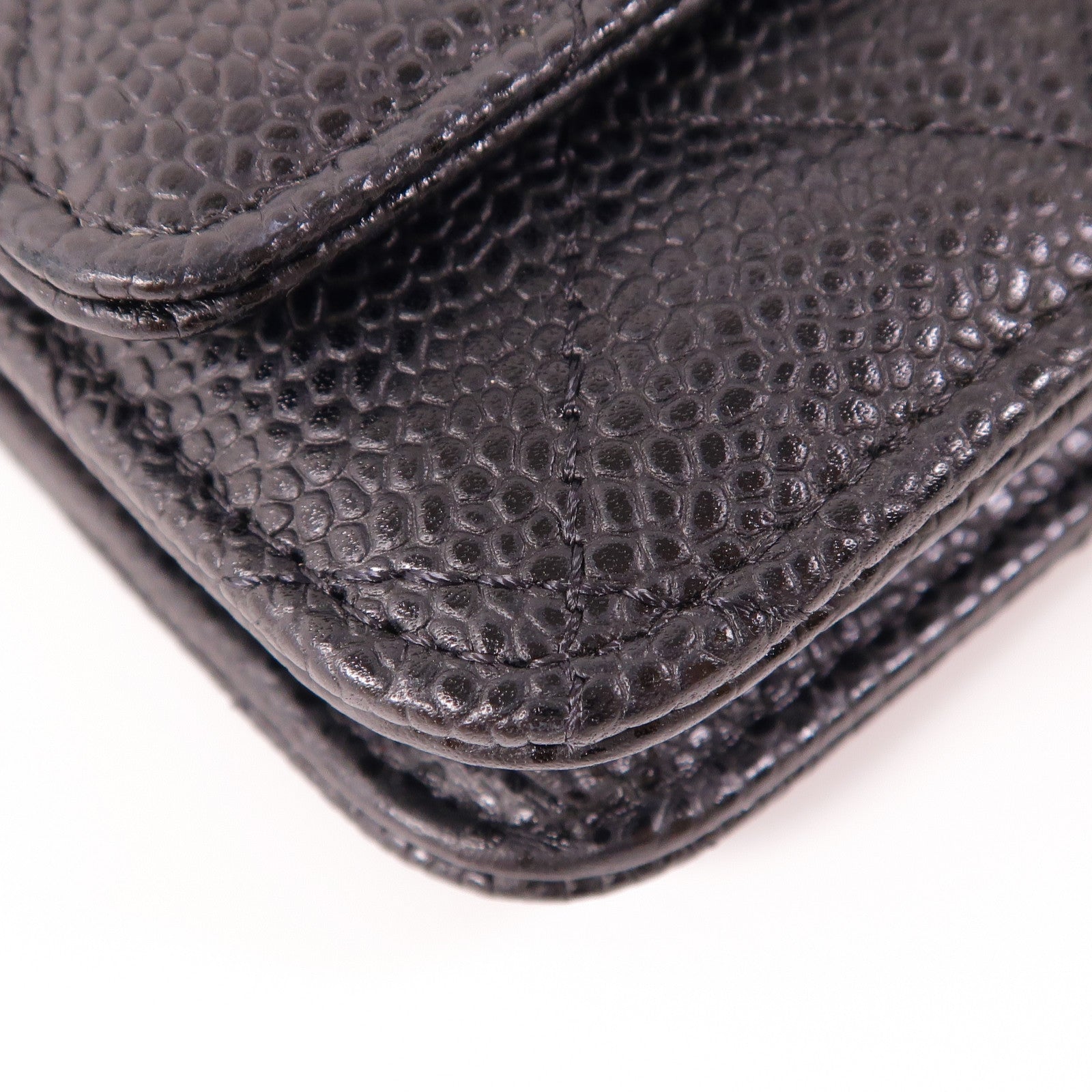 CHANEL 牛皮皮革WOC Wallet On Chain銀扣鏈帶肩背袋