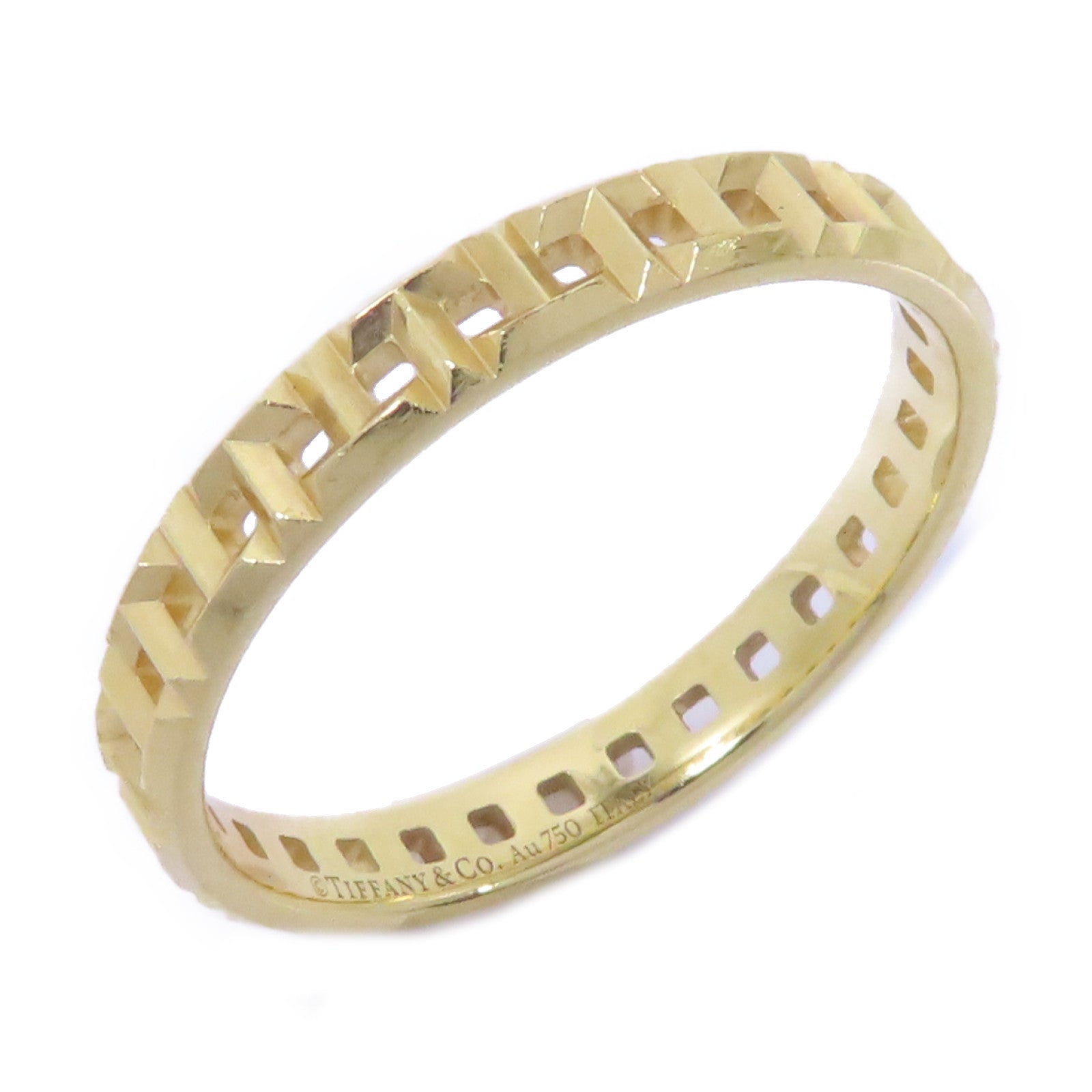 TIFFANY＆CO 18K黄金T True Narrow Ring戒指US#10