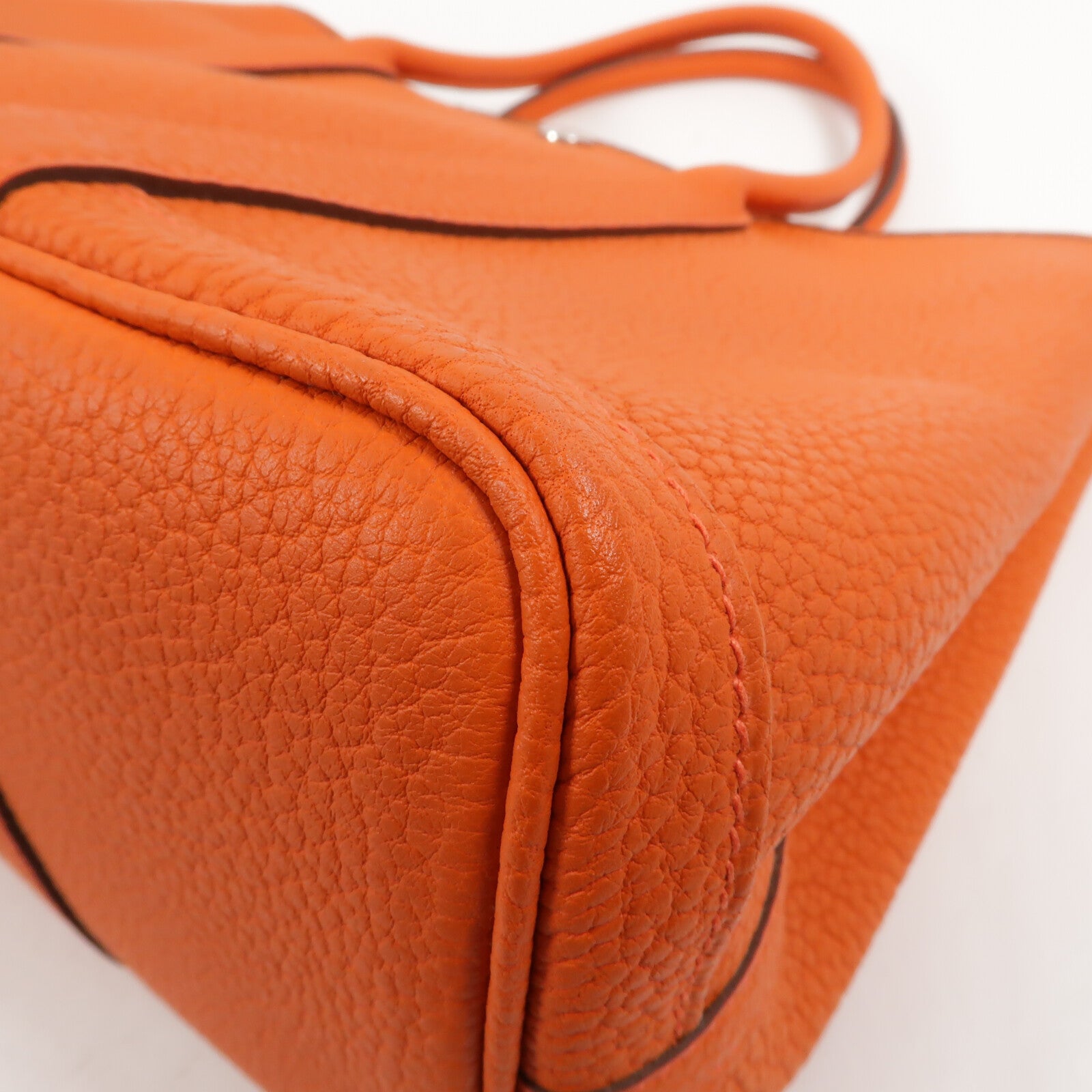 HERMES Negonda皮革Garden Party TPM手挽袋Orange H