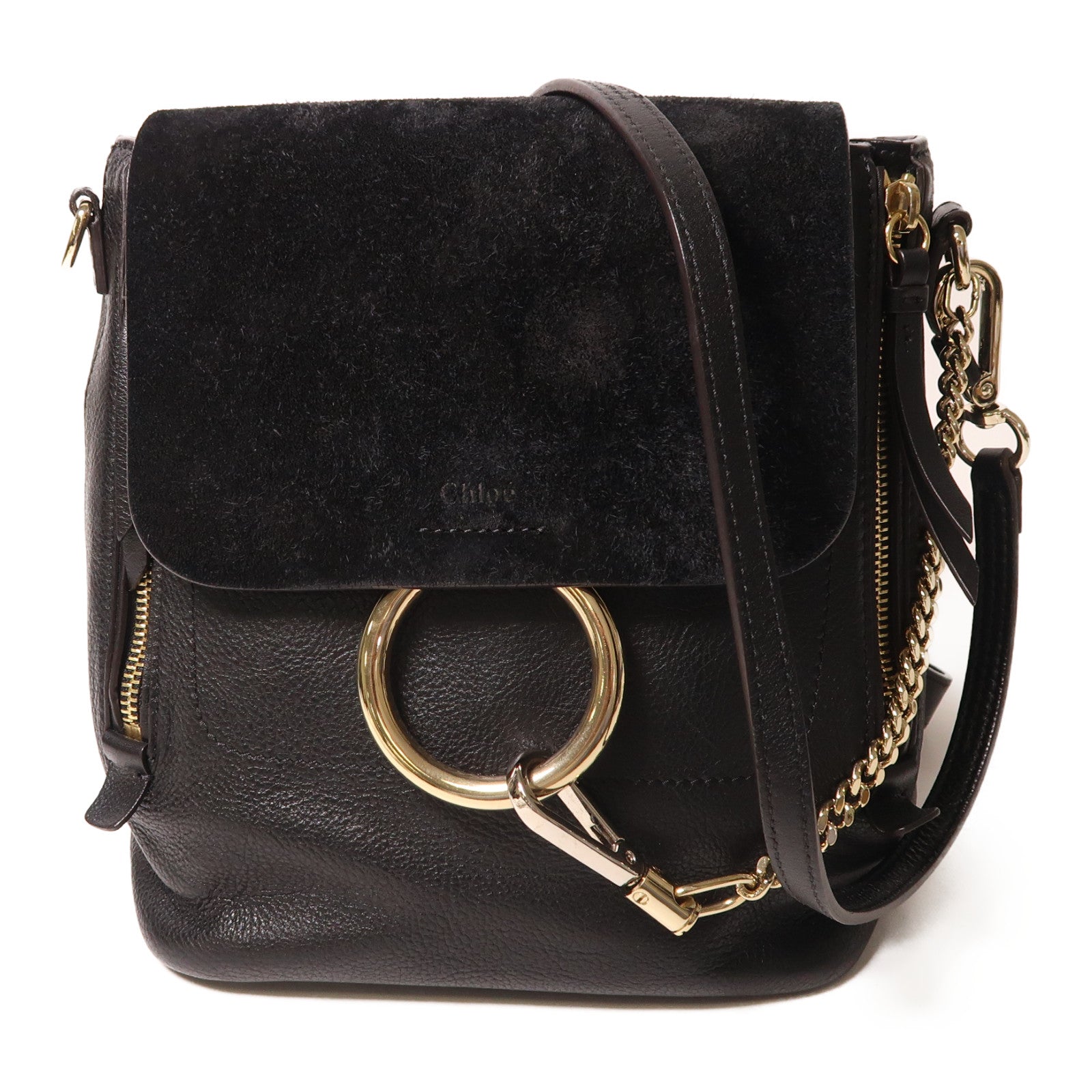 Chloe 【激減優惠】牛皮皮革Backpack金扣背包