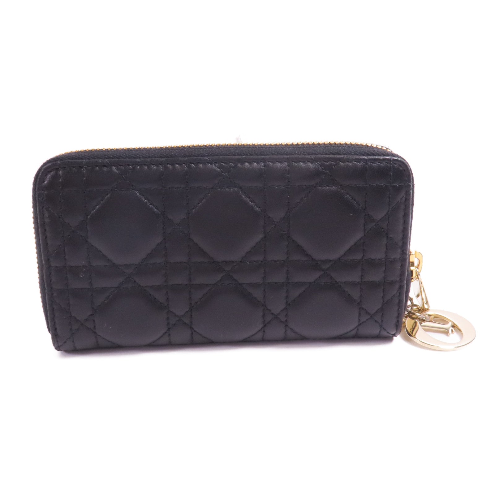 Dior 羊皮皮革Wallet金扣錢包