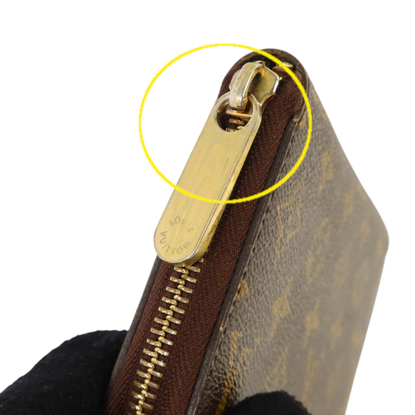 LOUIS VUITTON Monogram Zippy Wallet金扣長錢包