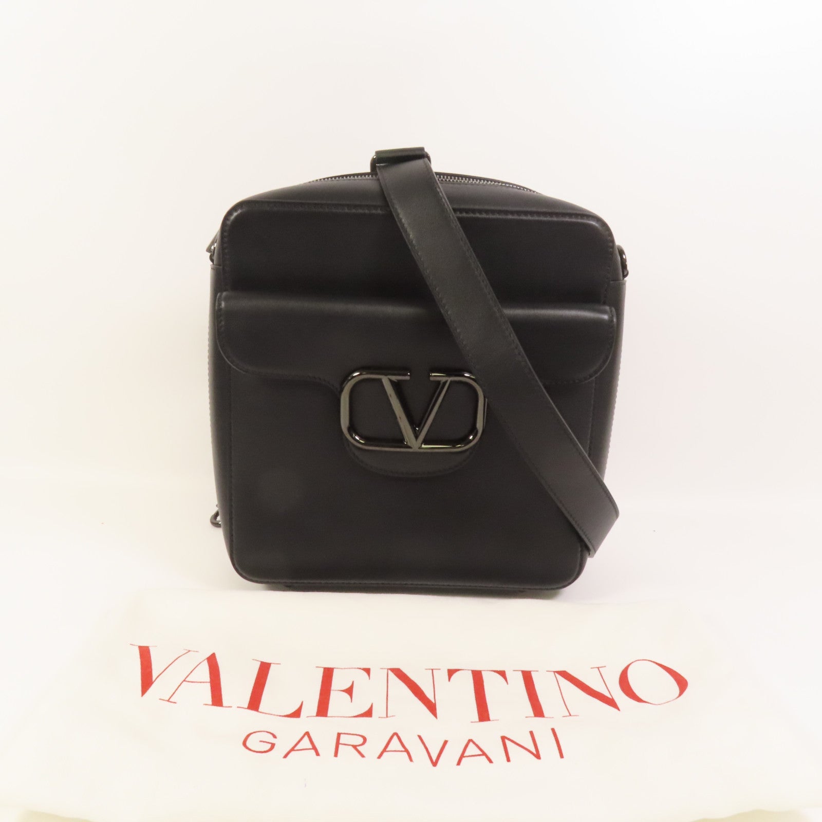 Valentino 牛皮皮革VLogo Shoulder Bag肩背袋