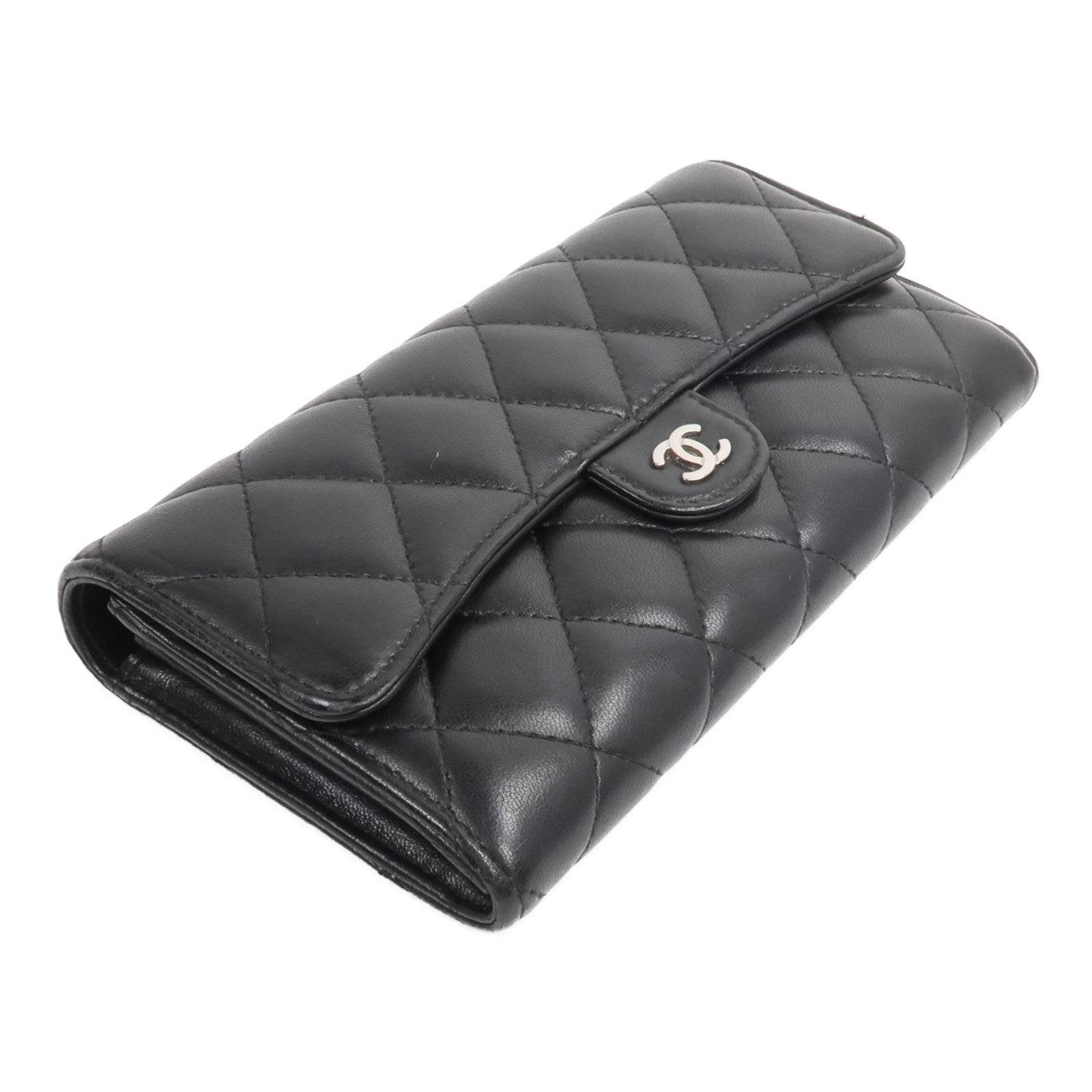CHANEL 羊皮皮革Classic Long Flap Wallet長錢包