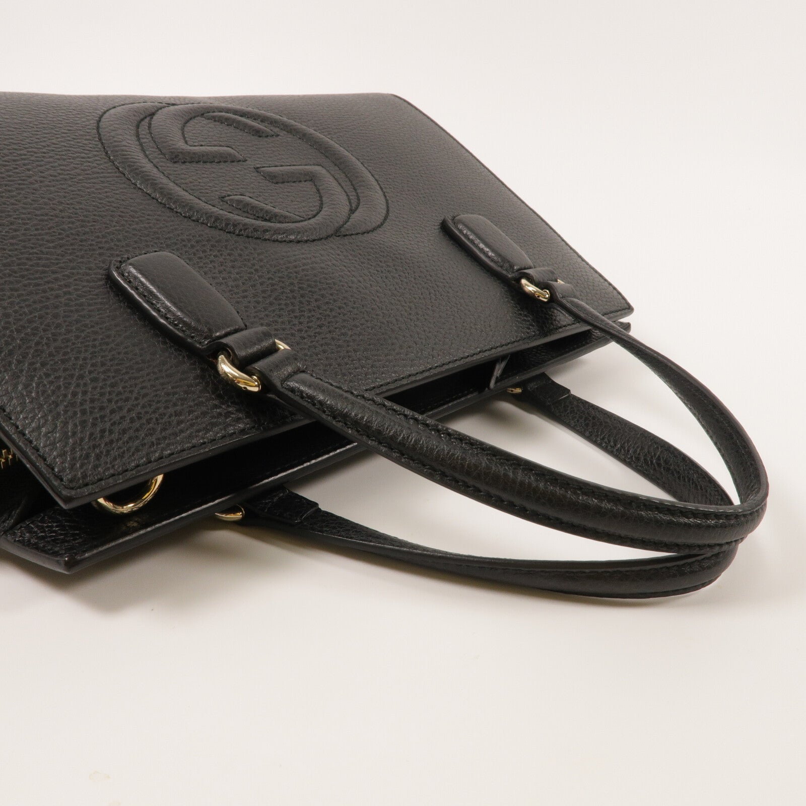 GUCCI 牛皮皮革Interlocking手挽袋