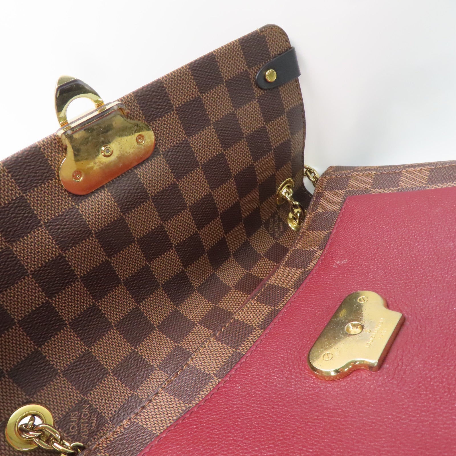 LOUIS VUITTON 【激減優惠】Damier Vavin PM Chain Shoulder Bag金扣鏈帶肩背袋啡色
