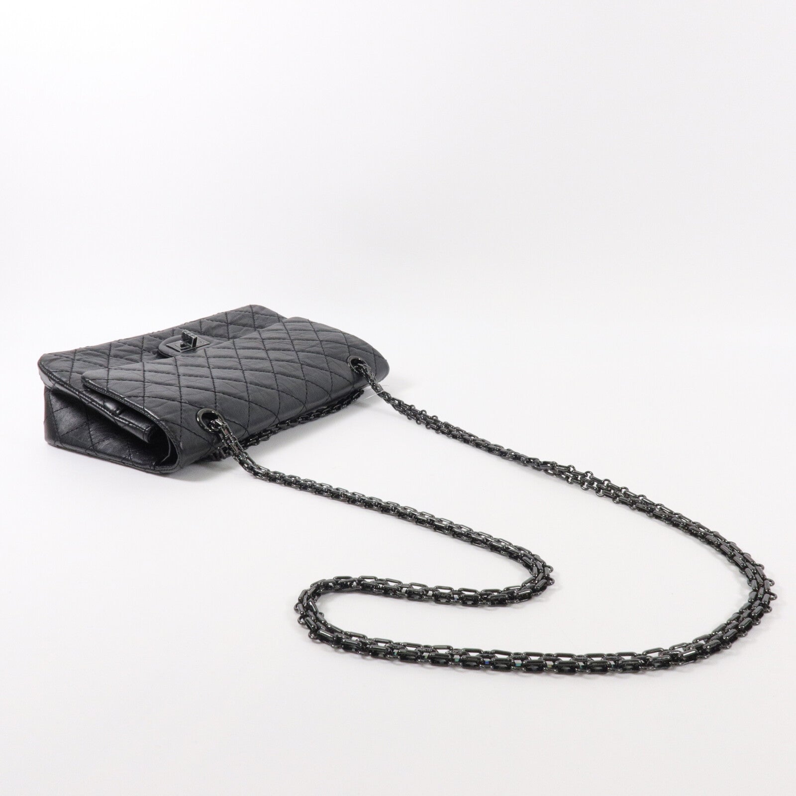 CHANEL 牛皮皮革2.55 Reissue Flap鏈帶肩背袋