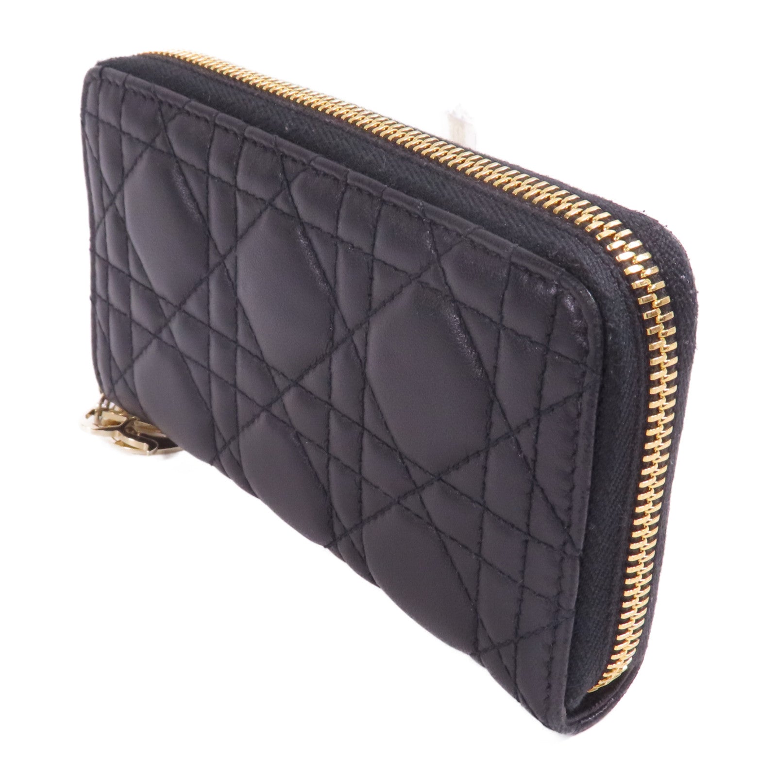 Dior 羊皮皮革Wallet金扣錢包