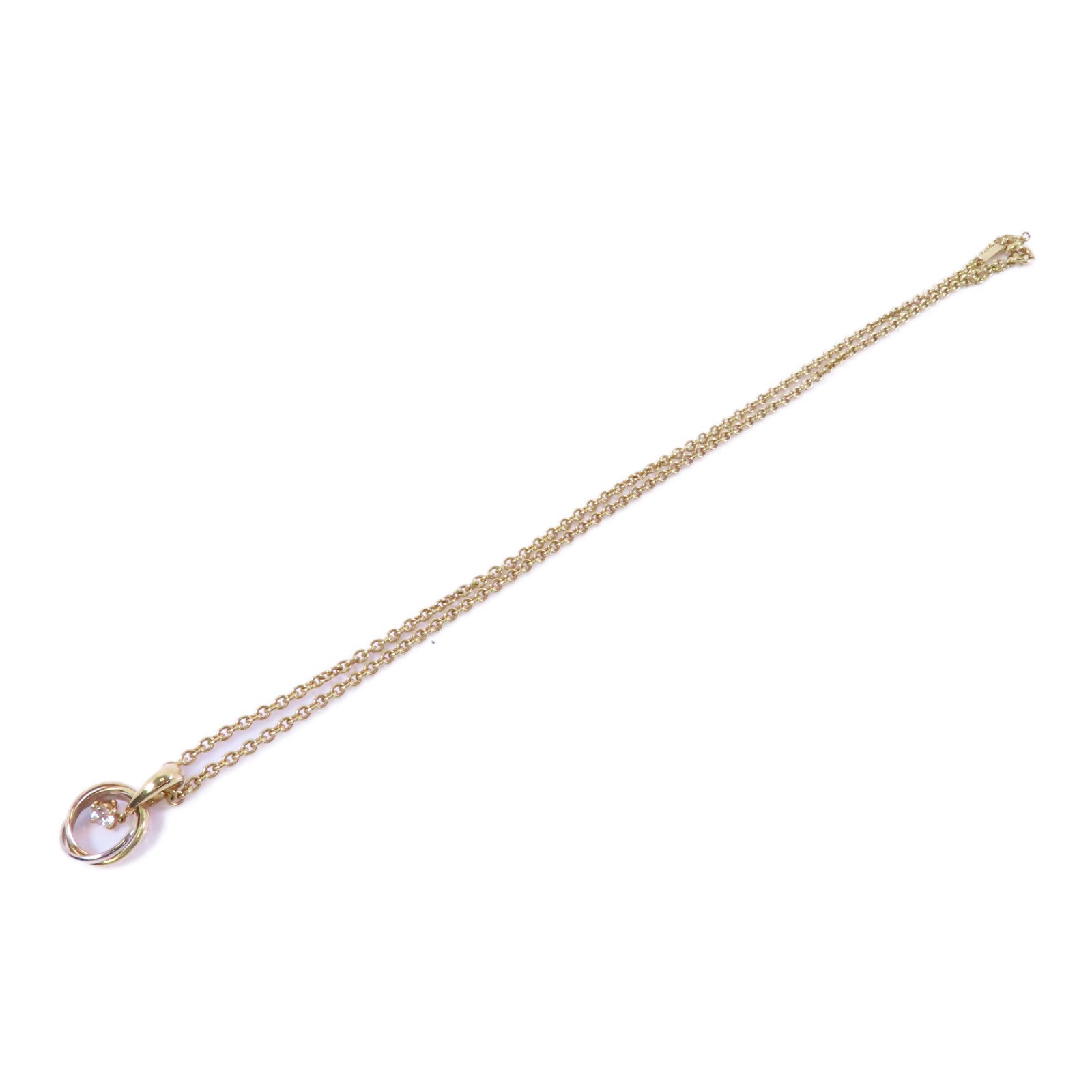 CARTIER 18K黄金/玫瑰金/白金Trinity Diamond Necklace項鍊