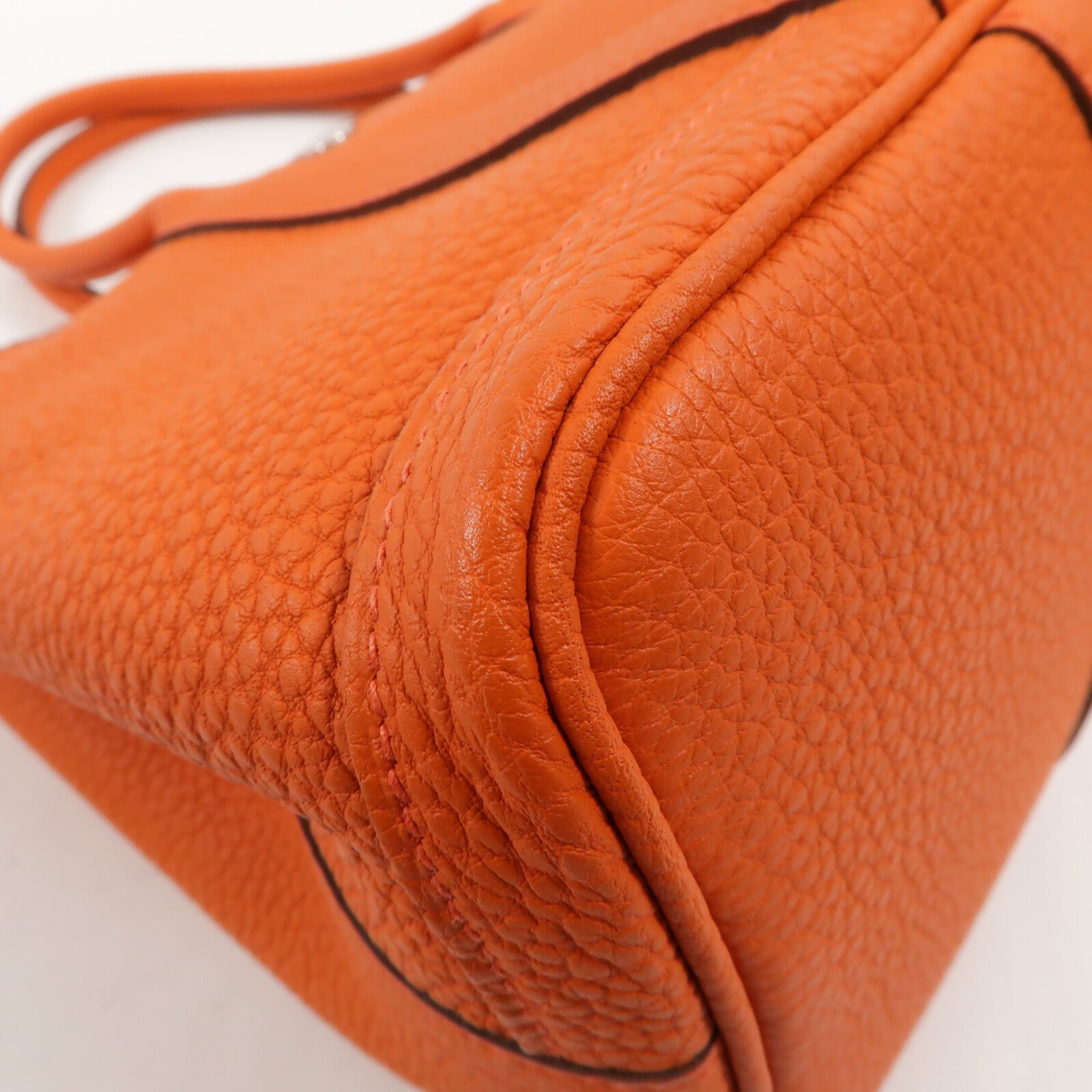 HERMES Negonda皮革Garden Party TPM手挽袋Orange H