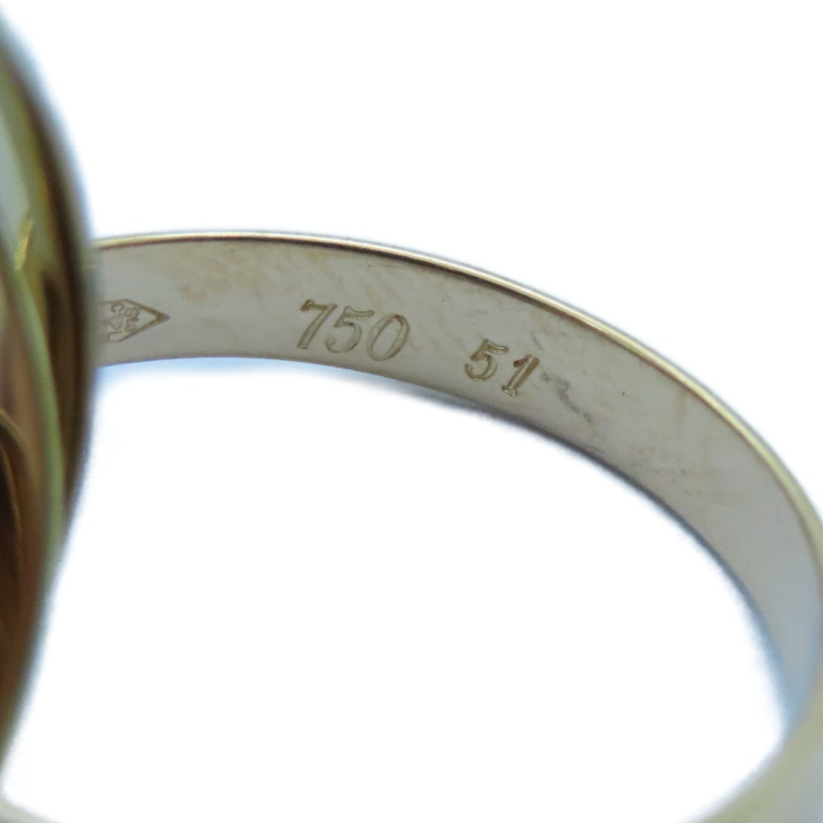 CARTIER 18K黃金/白金/玫瑰金Trinity戒指Cartier#51/US#6