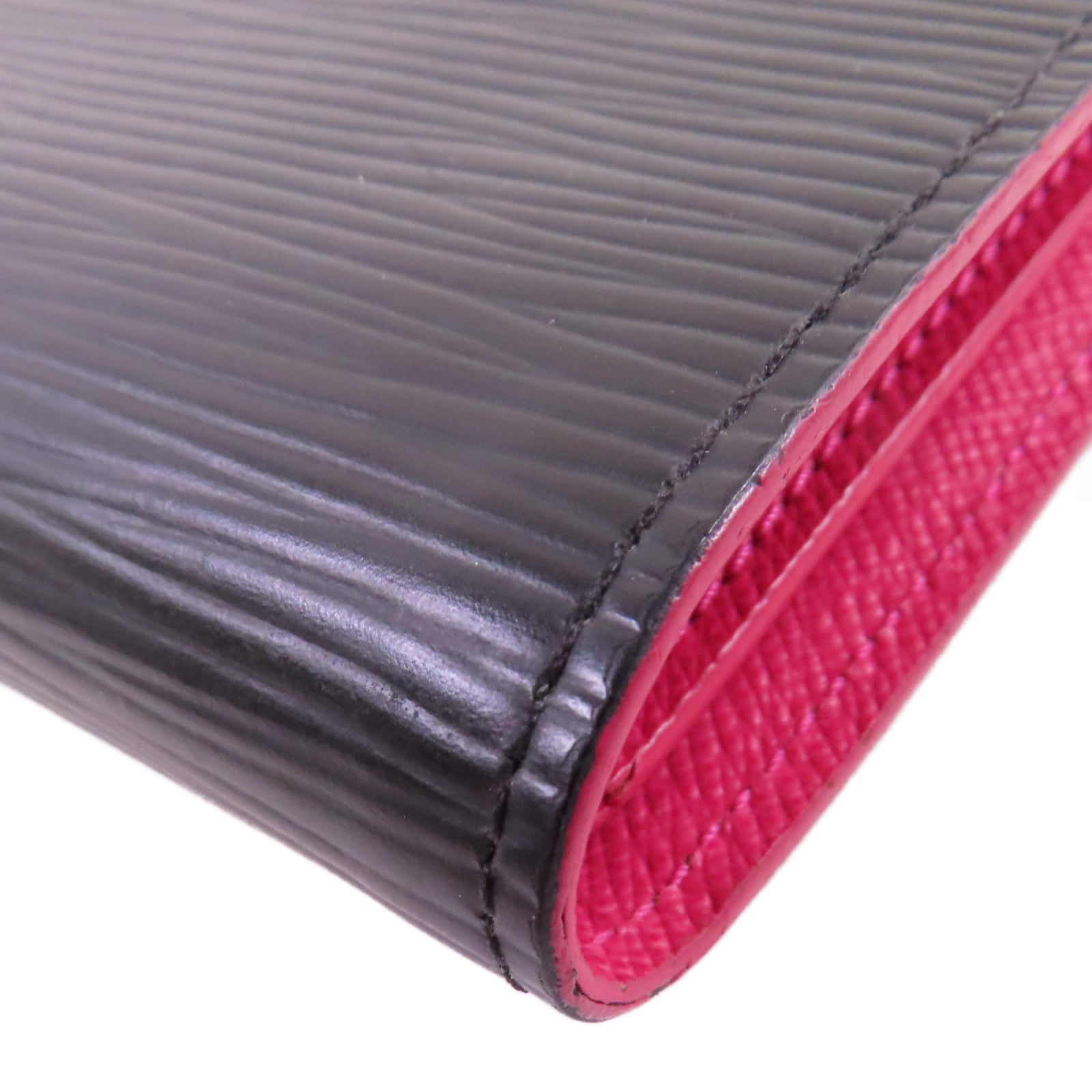 LOUIS VUITTON Epi Leather Victorine Small Wallet銀扣短錢包黑色/粉紅色