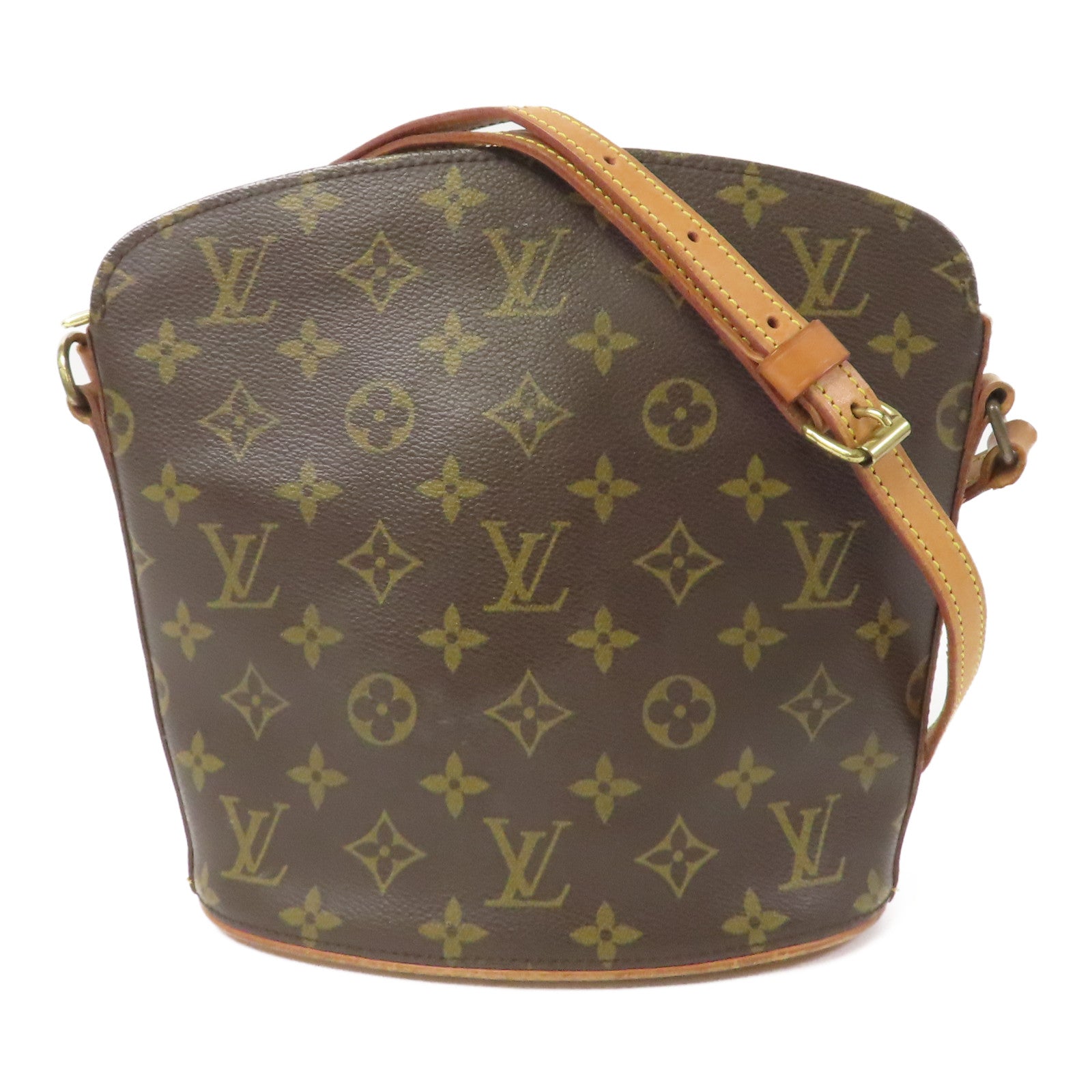 LOUIS VUITTON Monogram Drouot金扣肩背袋啡色