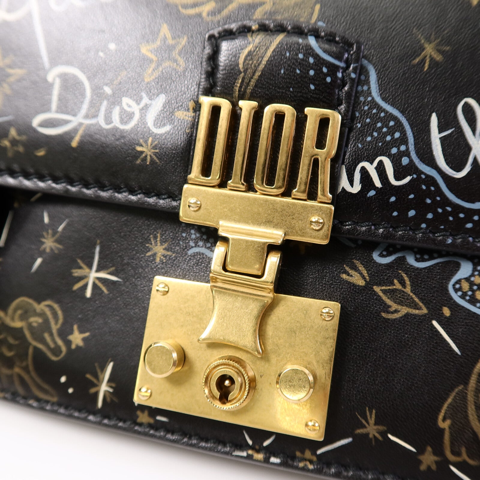 Dior 牛皮皮革Explore In The Sky Dior Addict鏈帶肩背袋
