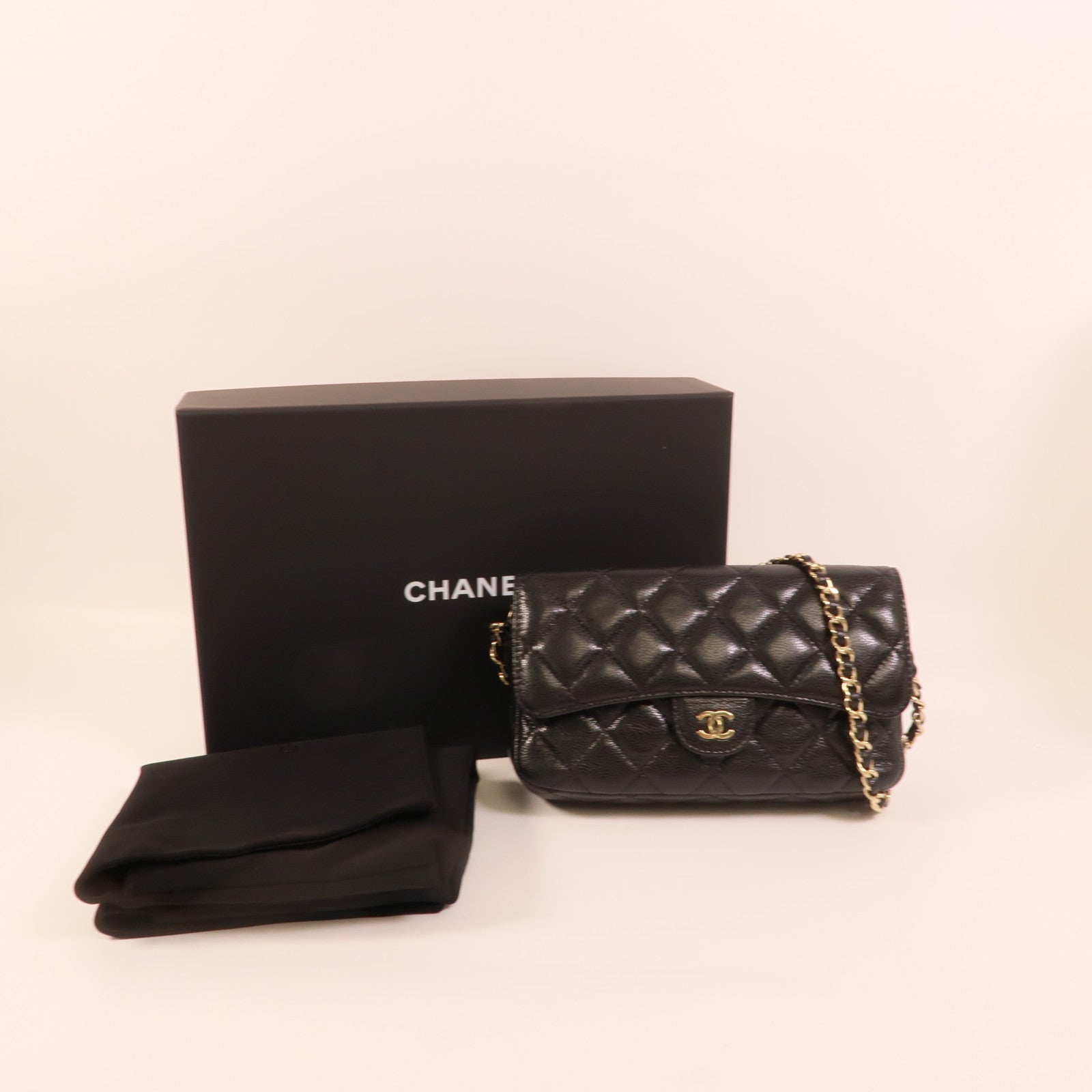 CHANEL 牛皮皮革Flap Phone Holder肩背袋