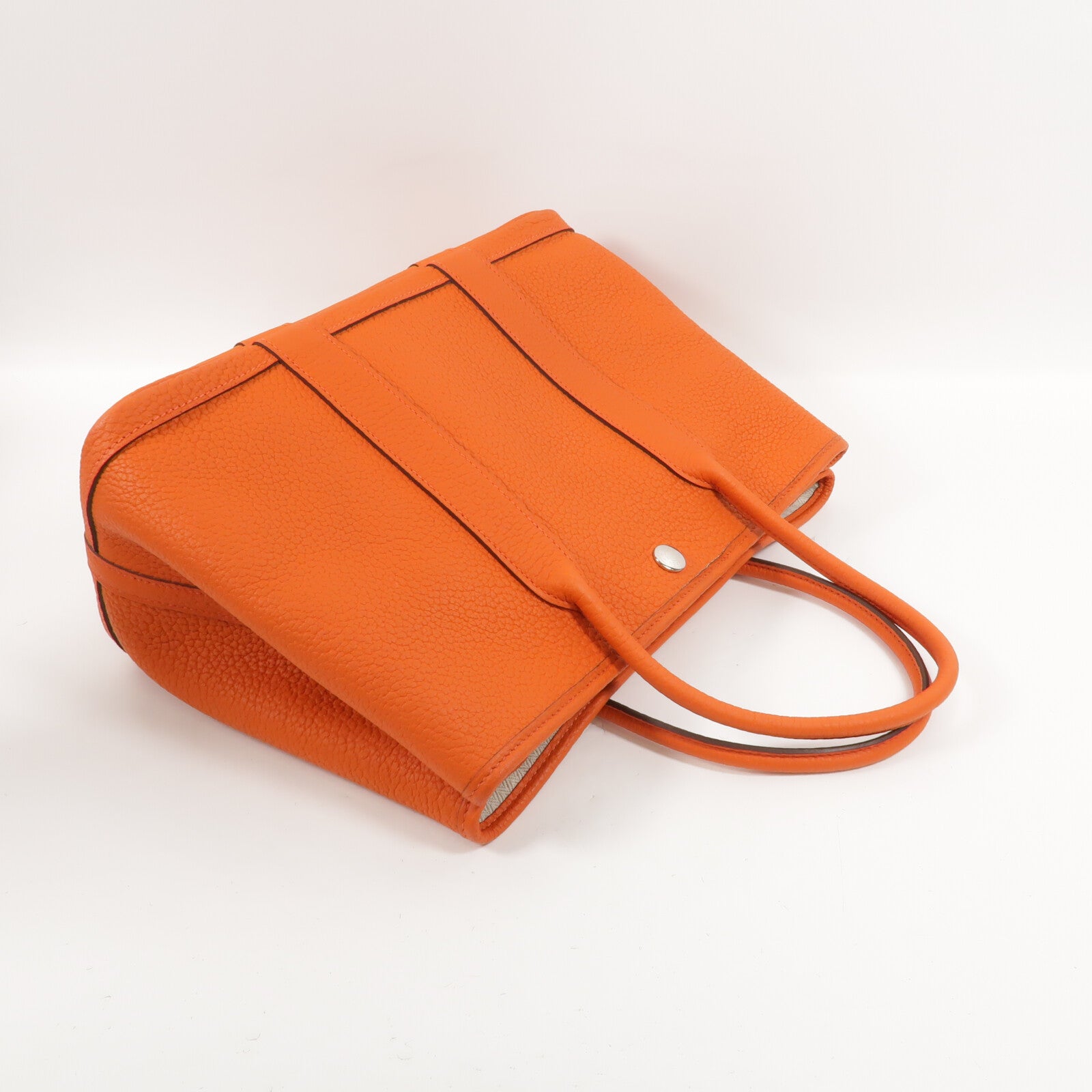 HERMES Negonda皮革Garden Party TPM手挽袋Orange H