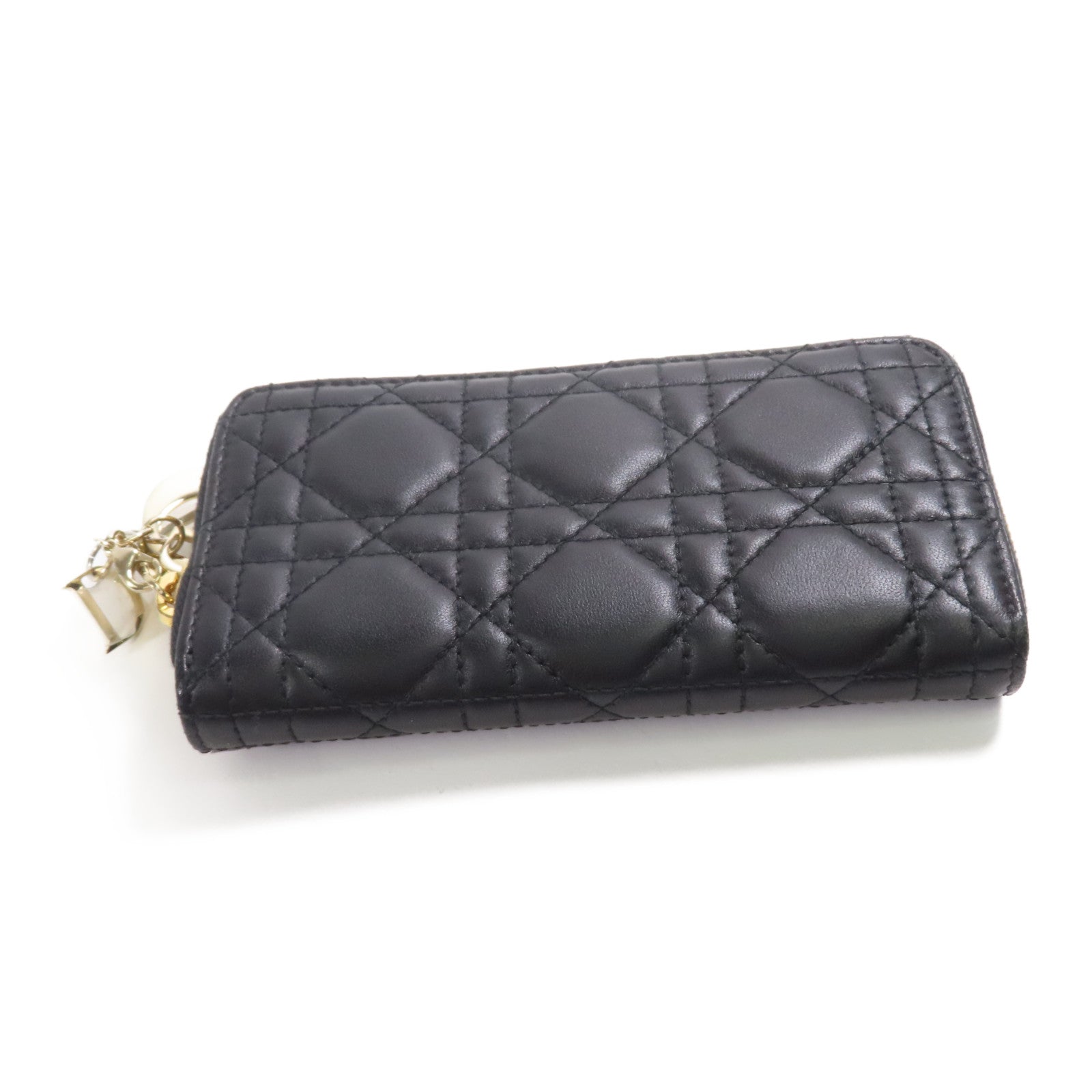 Dior 羊皮皮革Wallet金扣錢包