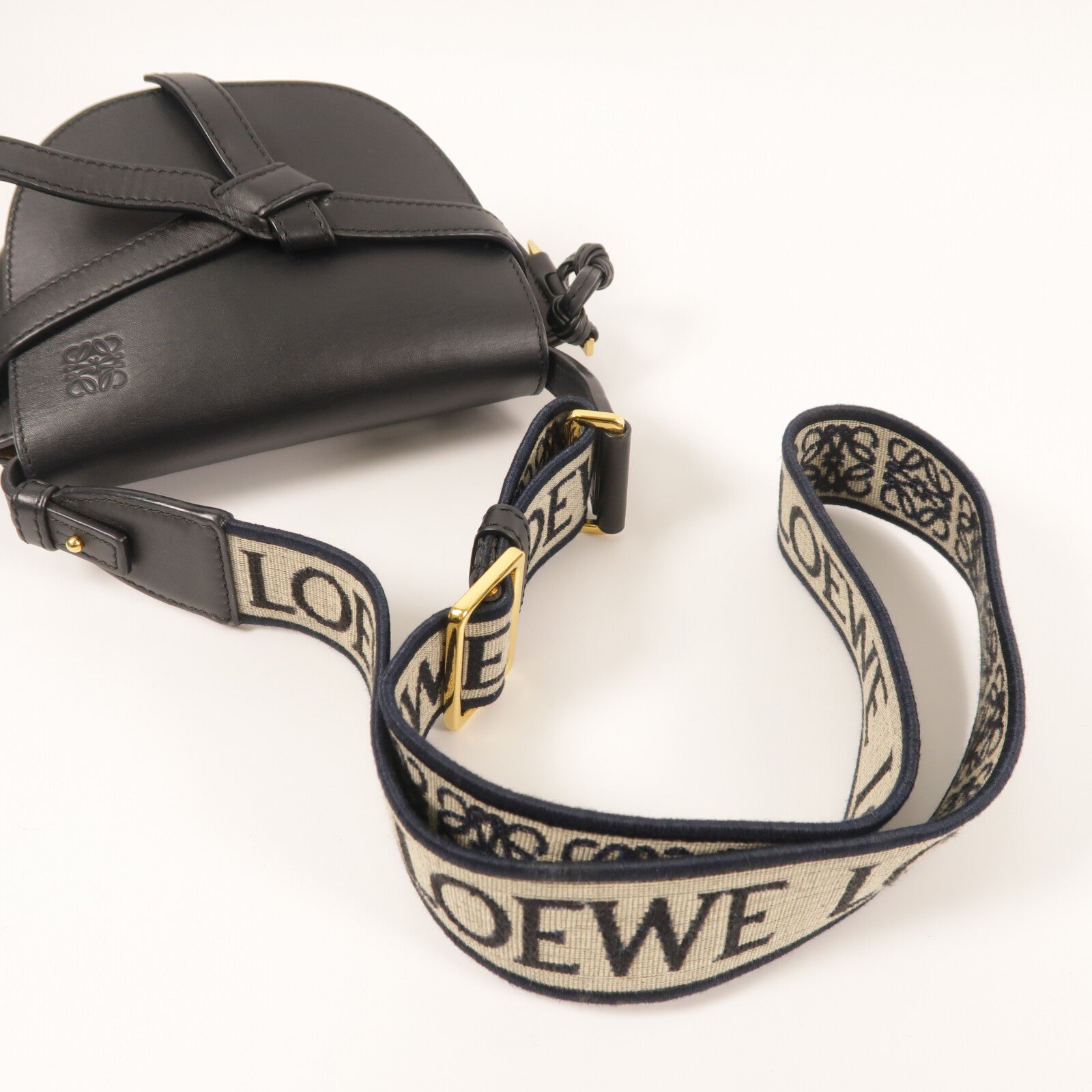 LOEWE 牛皮皮革Mini Gate金扣肩背袋