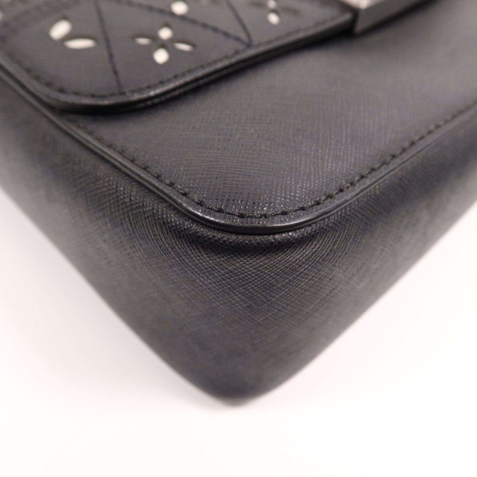 Michael Kors 牛皮皮革Chain Shoulder銀扣鏈帶肩背袋